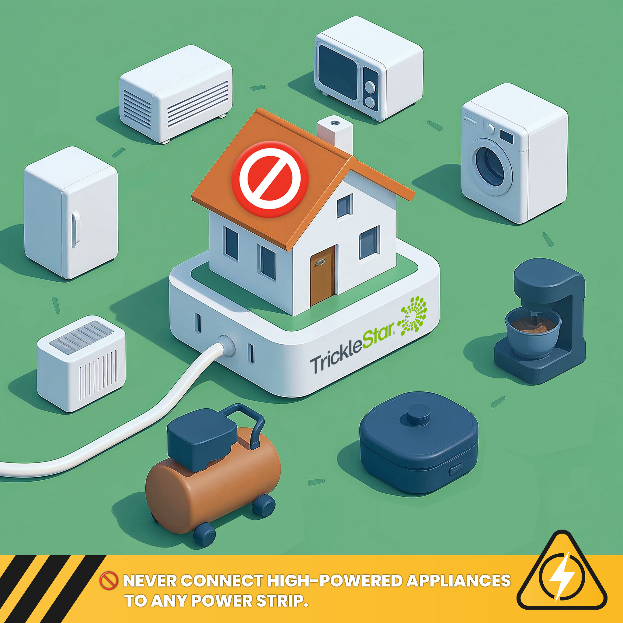 TrickleStar - Power Strip Safety Reminder ⚠️ Using a Power Strip? Make ...