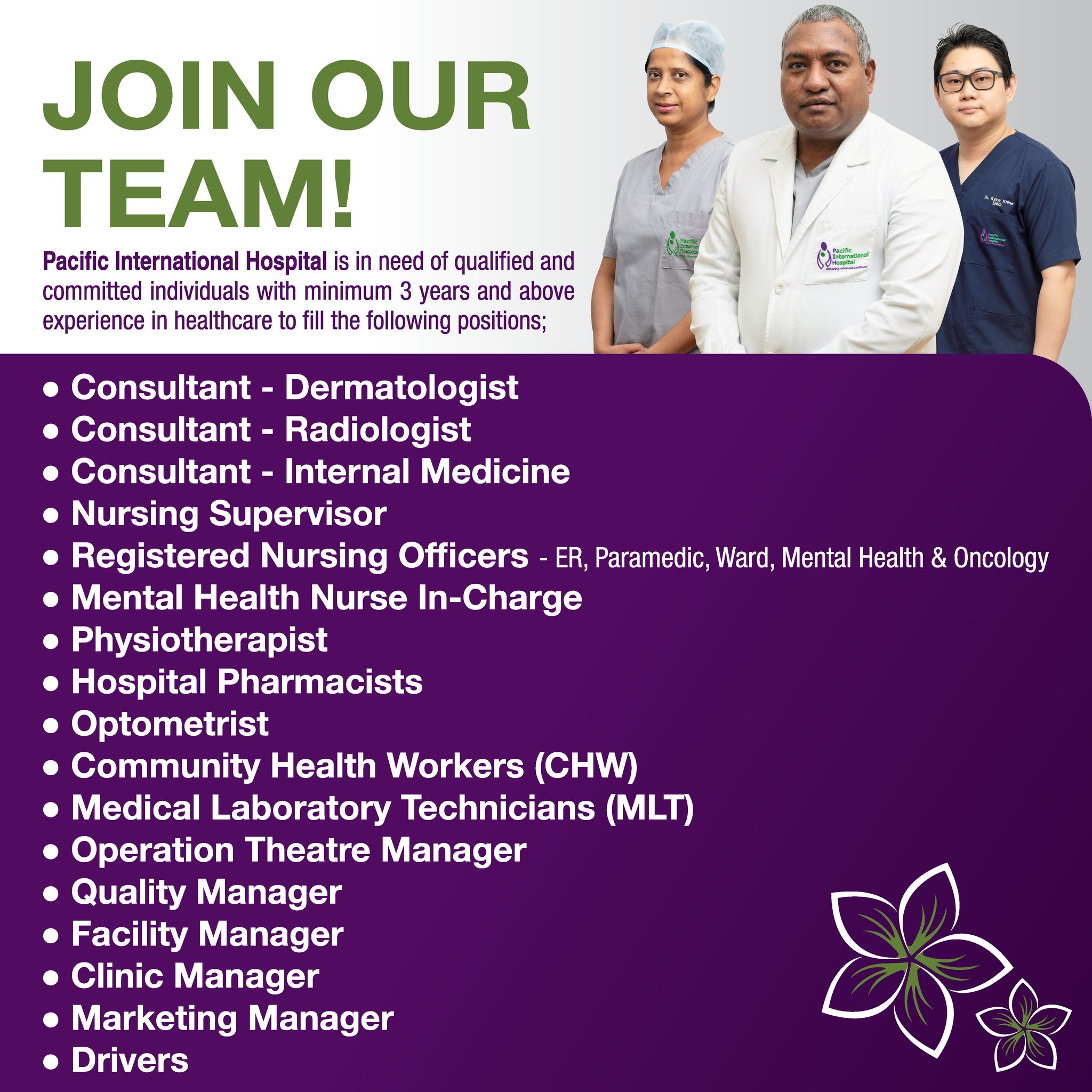 Pacific - 📣 Join our team at Pacific International Hospital - PORT ...