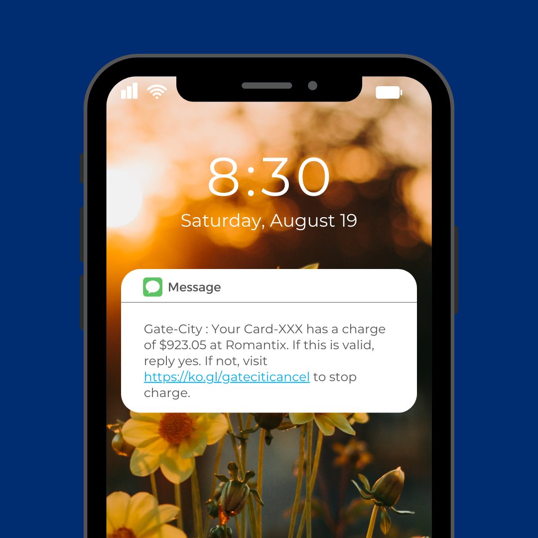 Gate City Bank - Scam Alert ⚠️ Smishing is a phishing... | Facebook