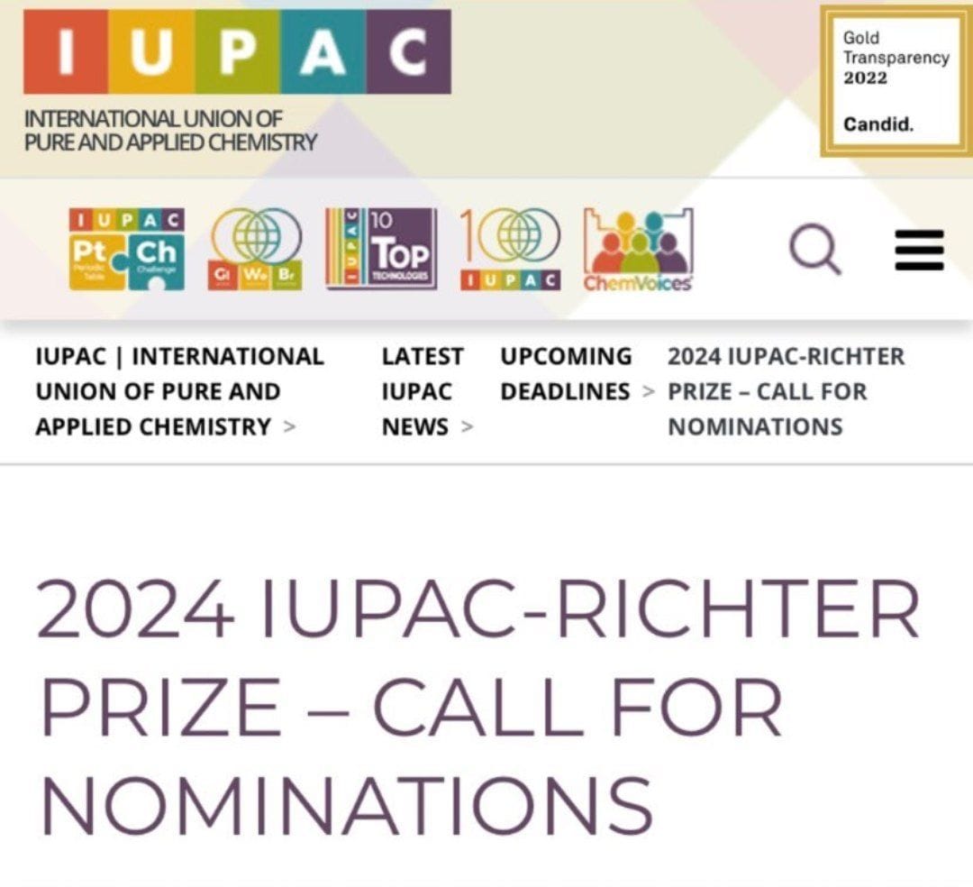 2024 IUPAC-RICHTER... - Divisione di Chimica Farmaceutica | Facebook