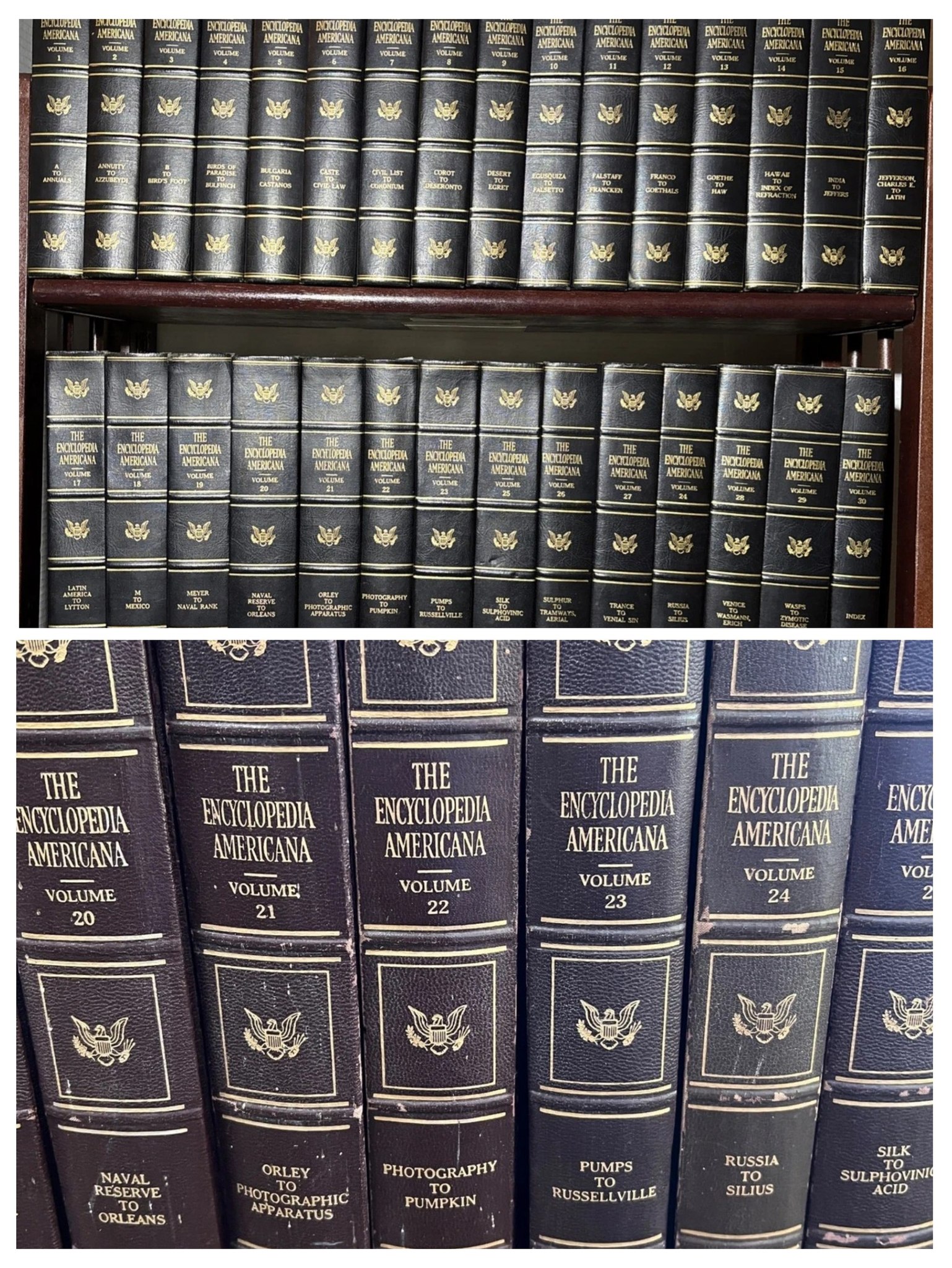 Full set of The Encyclopedia Americana - 30 Books (copyright 1951