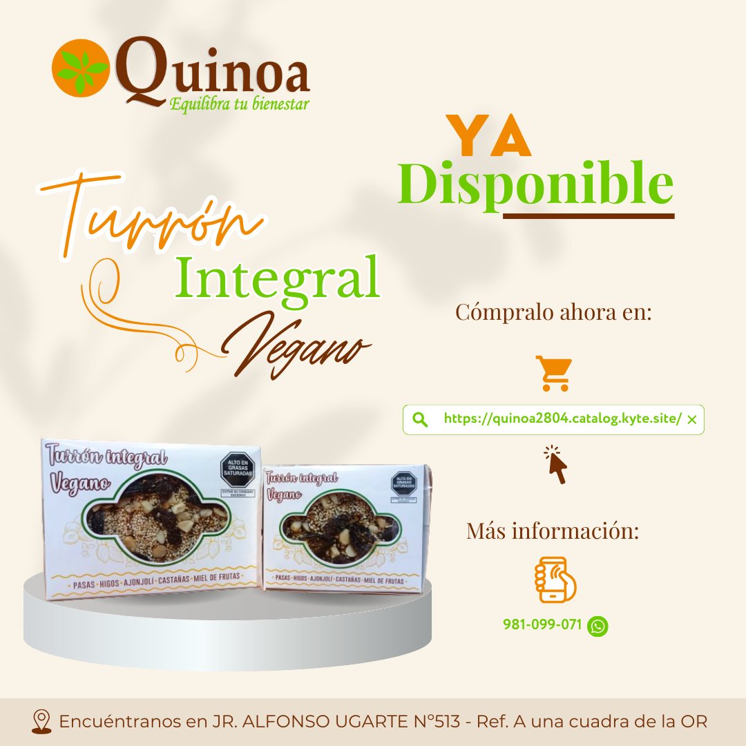 Quinoa - Turrón Integral, Doña Pepa Respetando la... | Facebook
