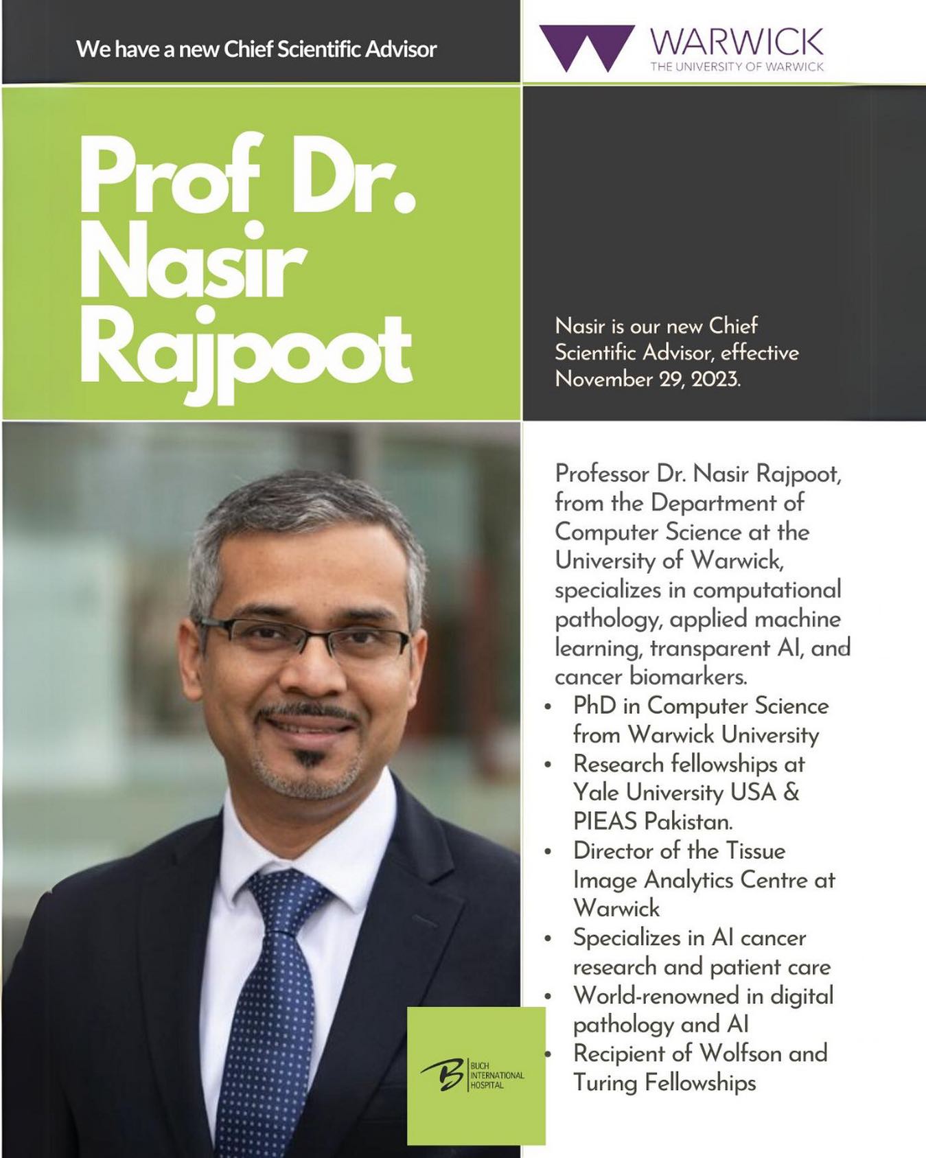 Buch Hospital - We are thrilled to announce that Professor...