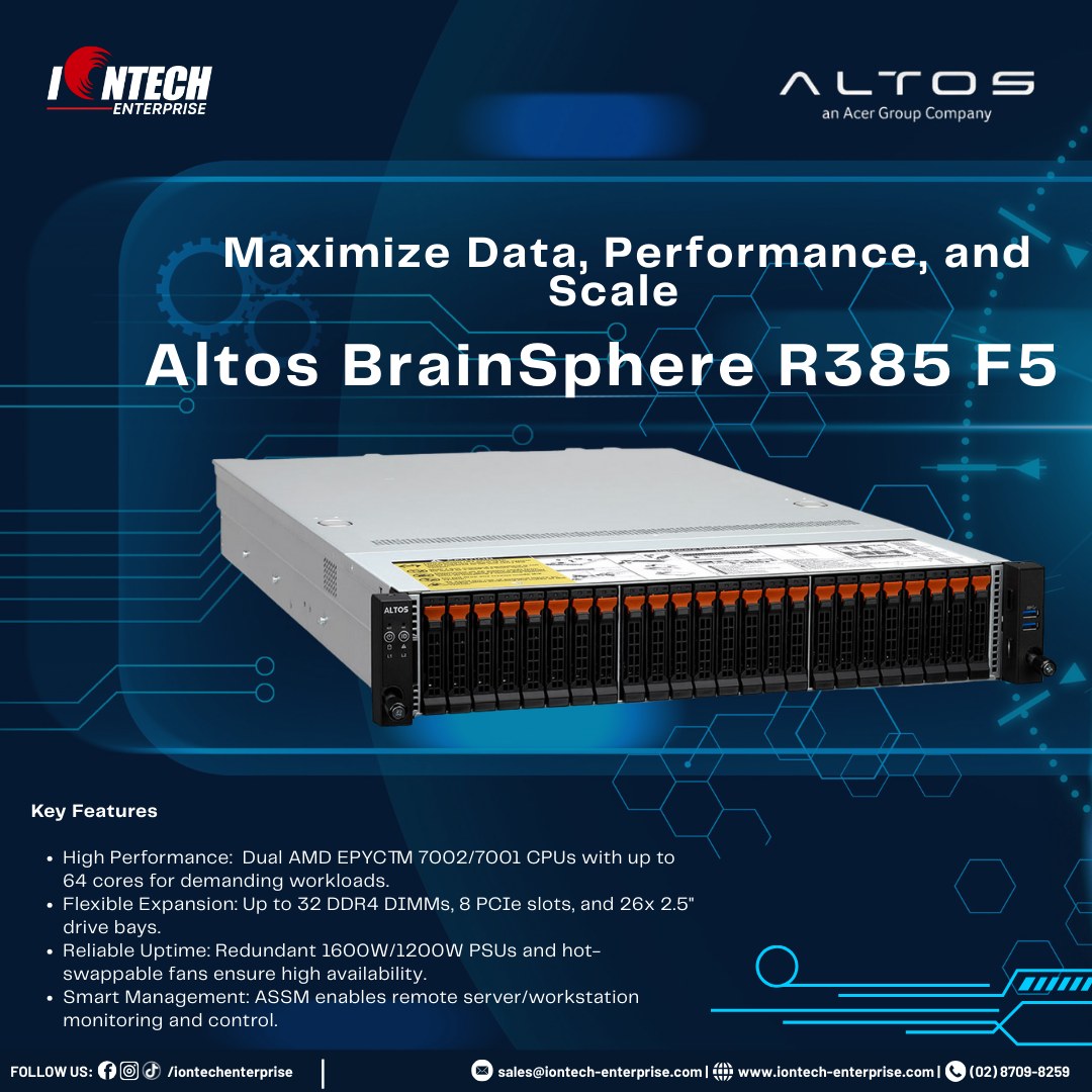 🚀 Altos BrainSphere™ R385 F5 –... - Iontech Enterprise Inc. | Facebook