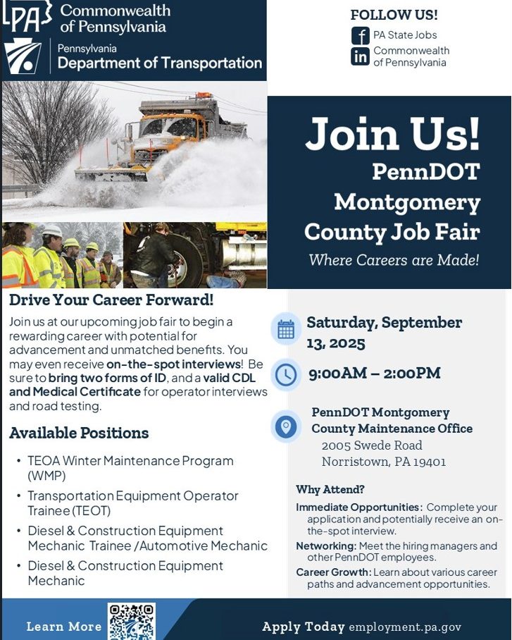 Saturday, September 13, PennDOT is... - Rep. Gregory Scott | Facebook