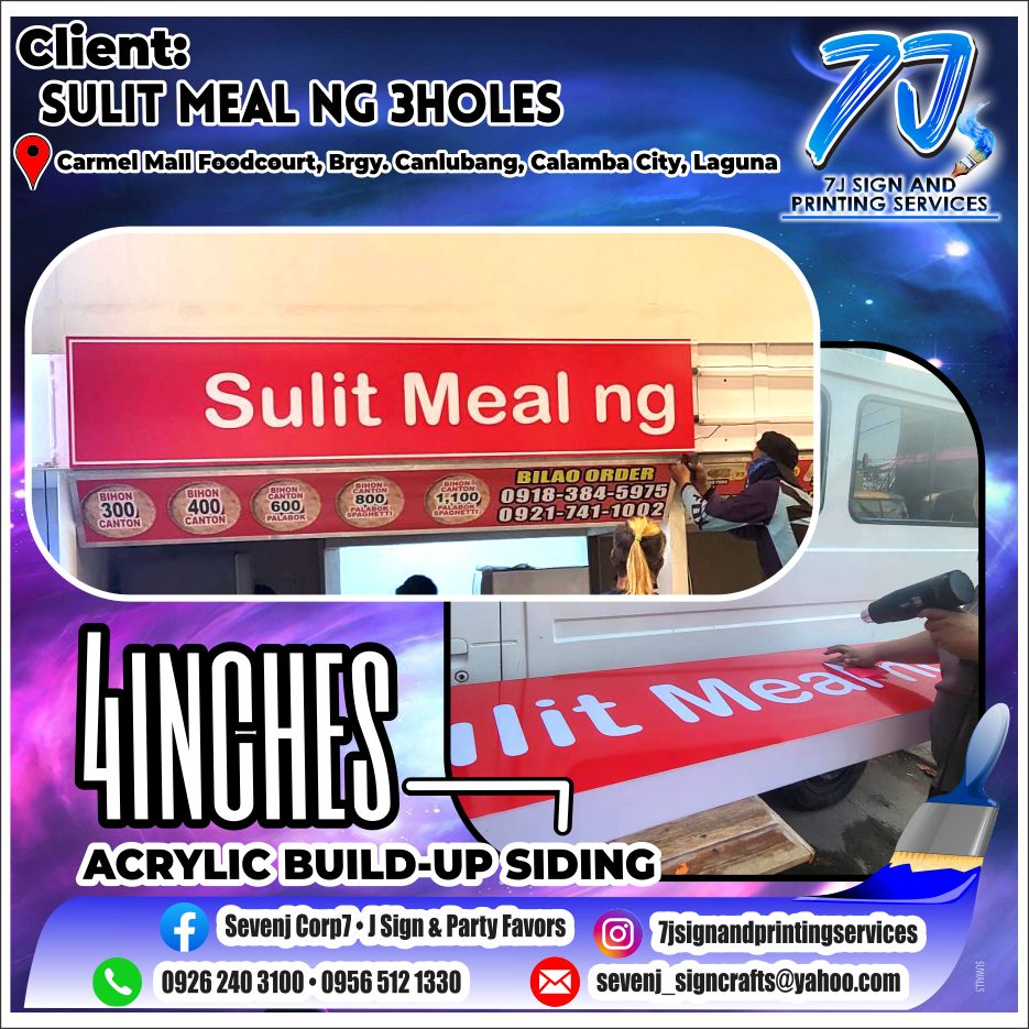 Sulit Meals Ng 3Holes... - 7J Sign and Printing Services