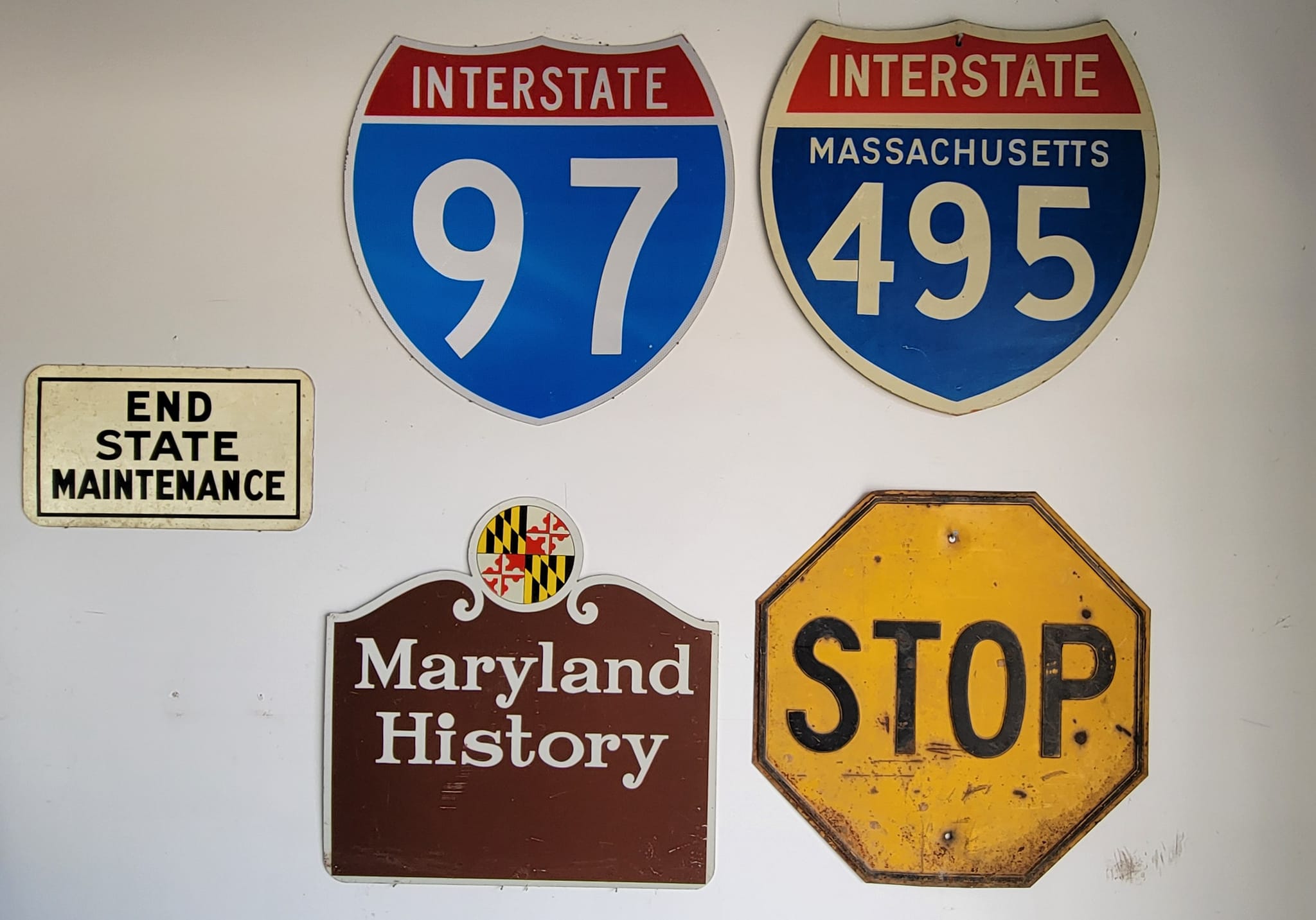 Vintage stop signs in the US
