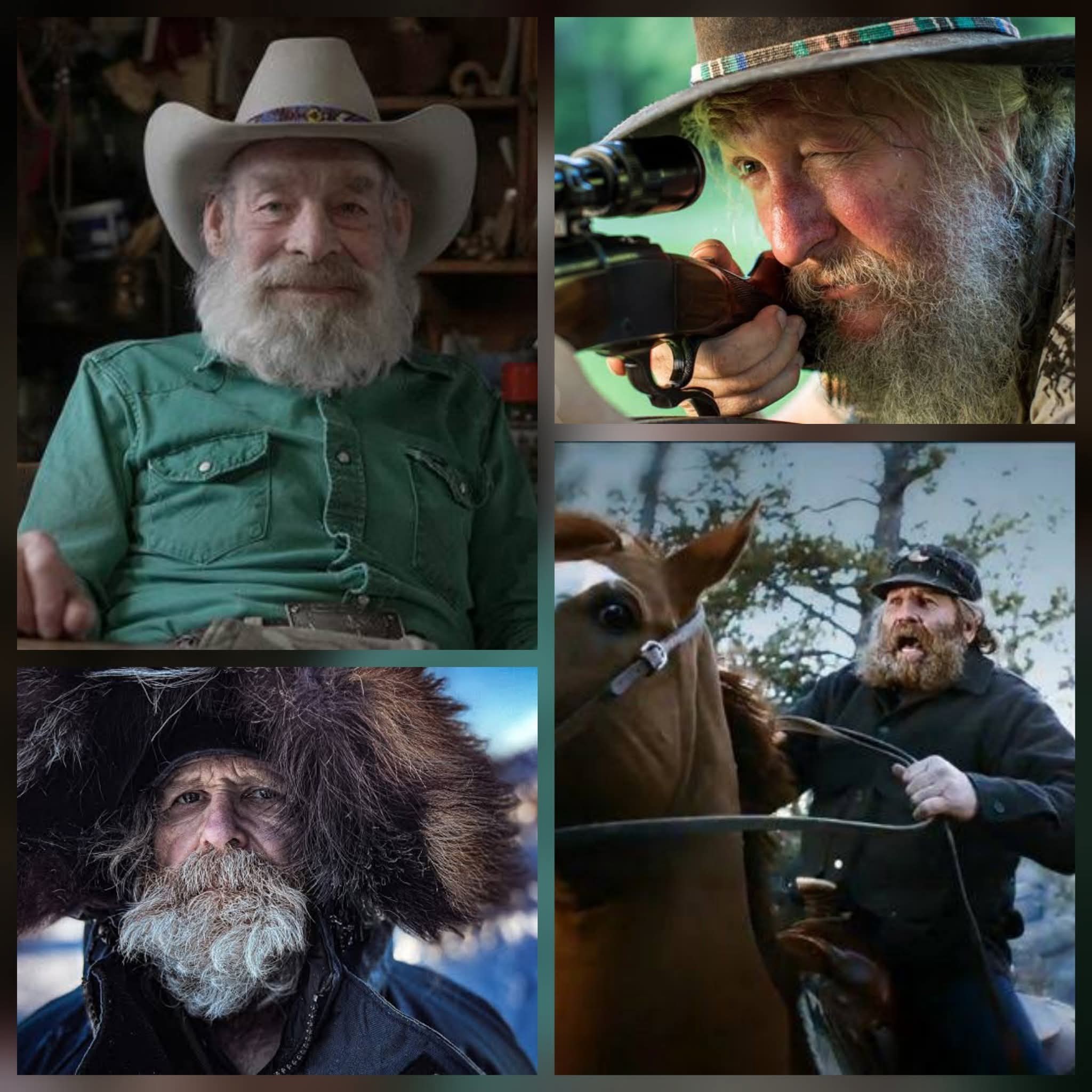 Mountain men living off the land in America's wilderness