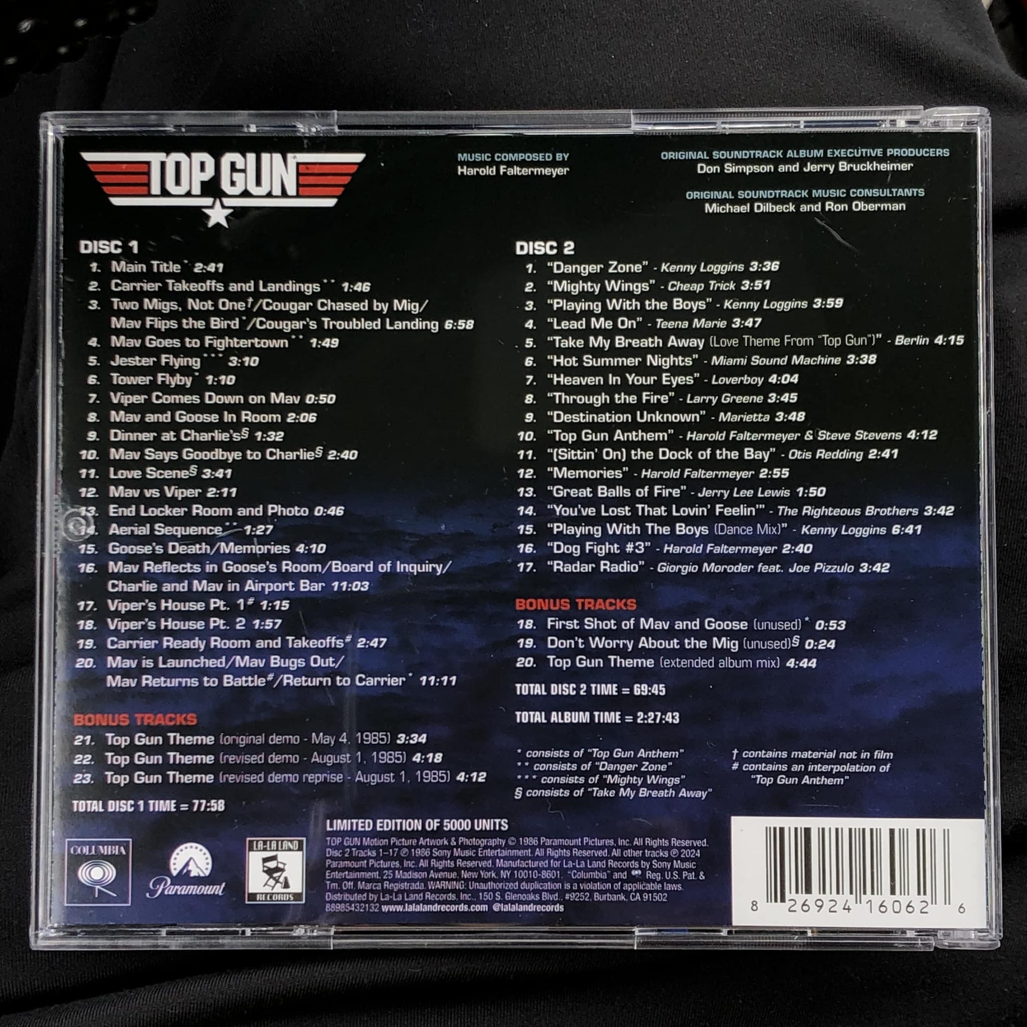 Just bought ost Top Gun Deluxe edition. 20 songs on board)