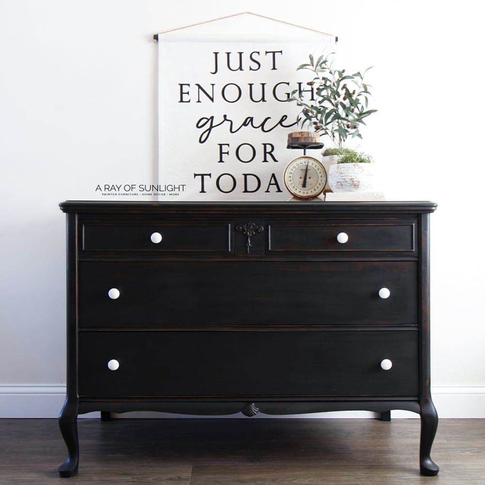 black dresser with white knobs Using on furniture? It's like giving it a cool, clean makeover. 🌟 or Blue dresser? How To Wear A F040325 The dresser is complemented Color:Brown Dress