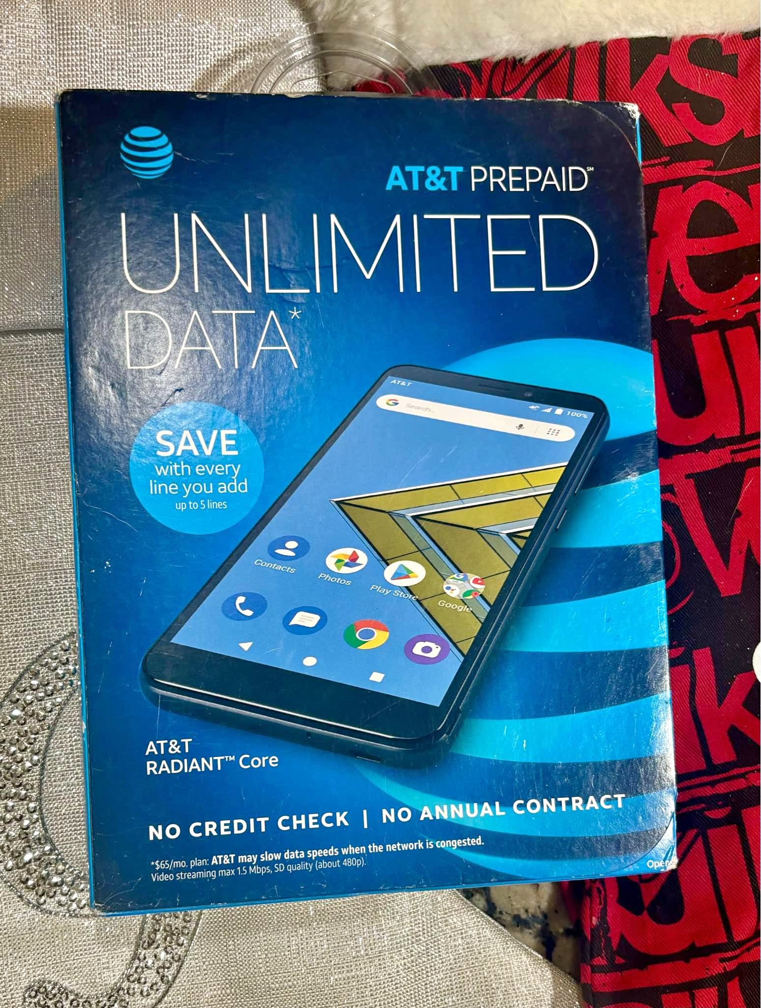 AT&T Radiant Core 16GB 4G GSM Prepaid Smartphone - Cell Phones - Katy ...