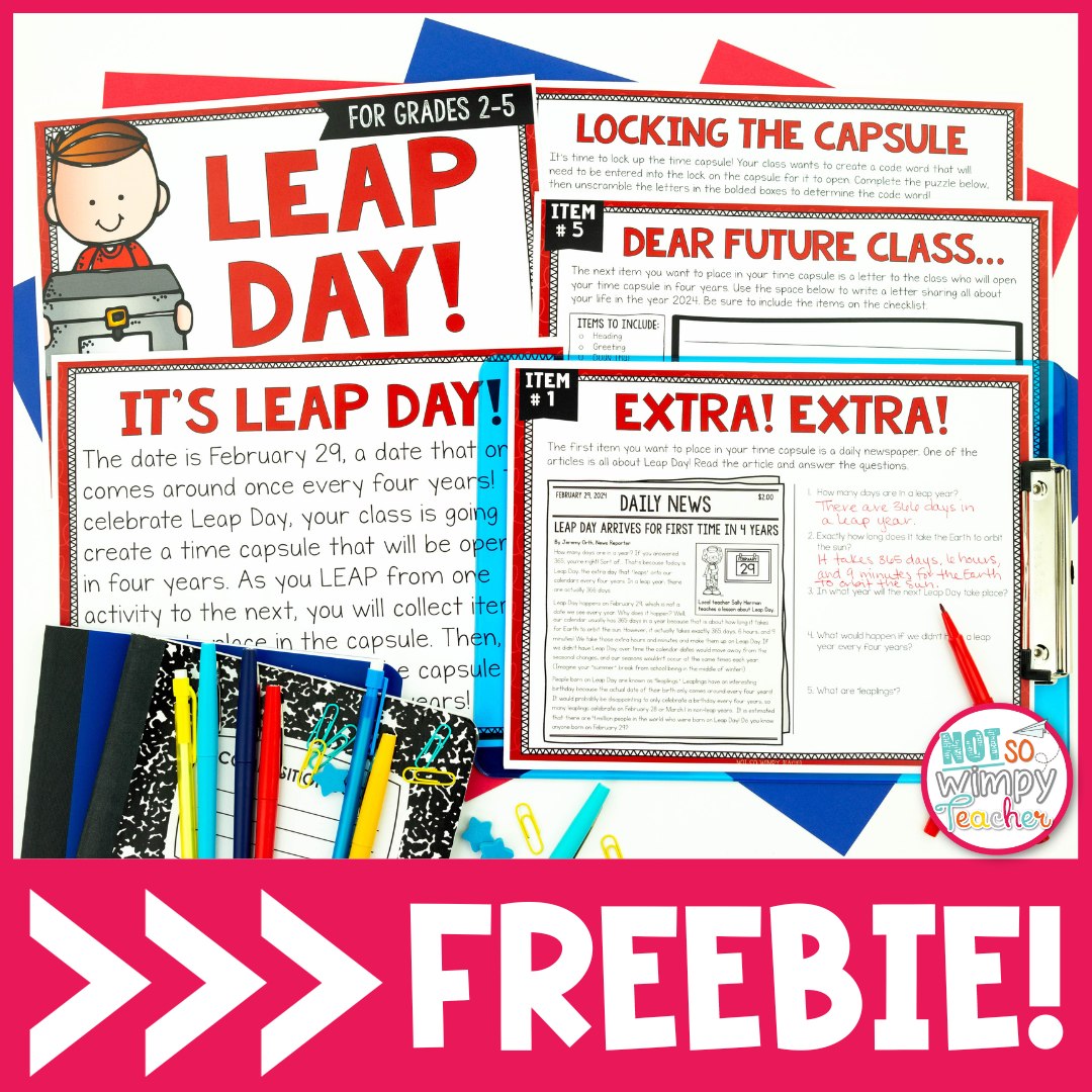 FREE Leap Day PBL Activity for... - Not So Wimpy Teacher | Facebook