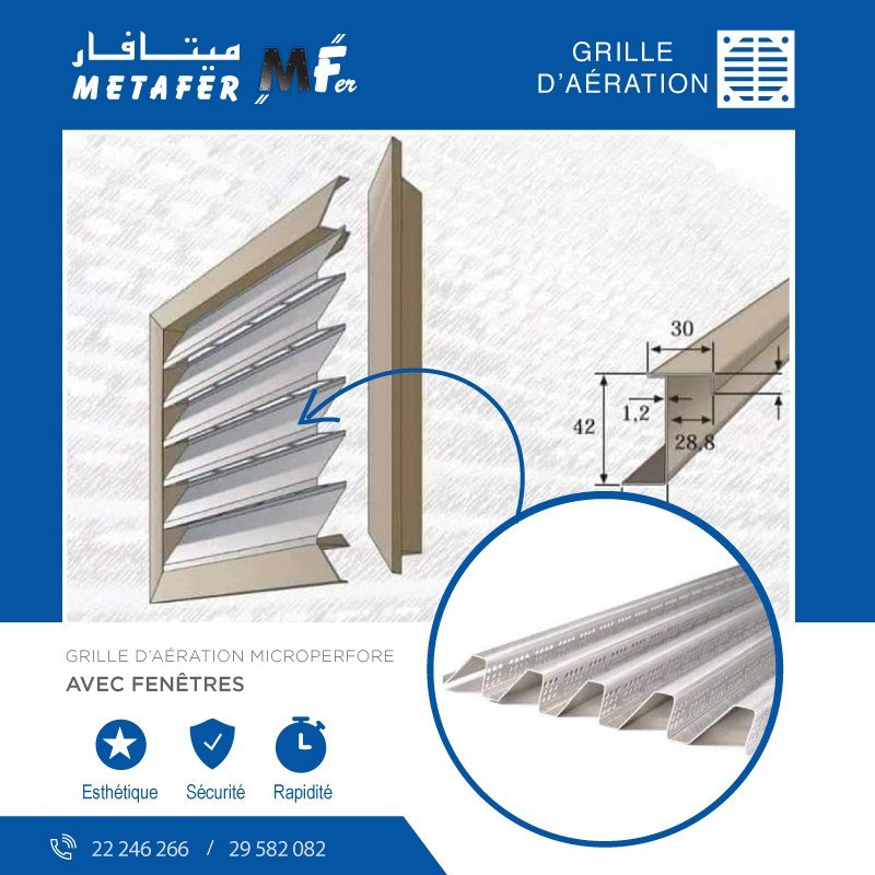 MetaFer - ️ GRILLE D’AÉRATION ️ Façade ventilée Nos...