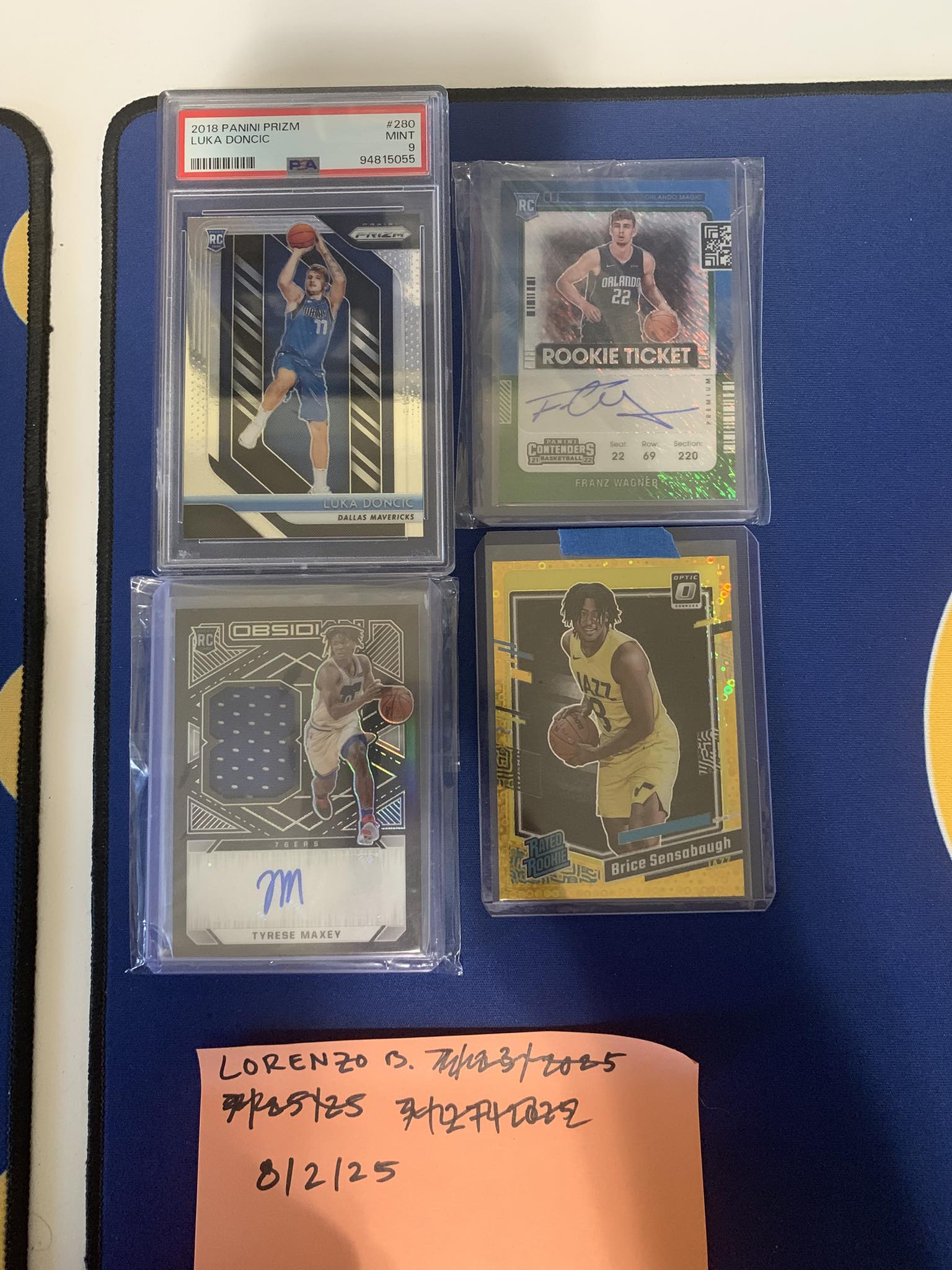 Gold Franz Wagner NT RPA rookie card from Panini America