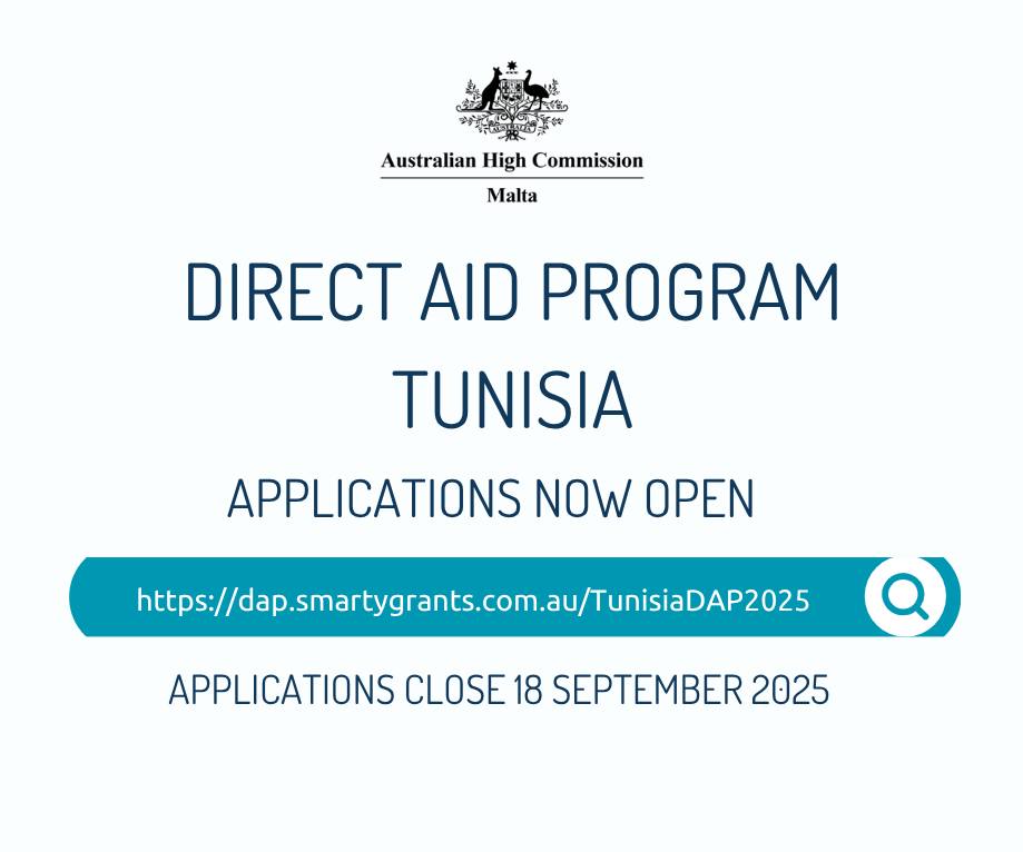 Applications for Australia's Direct Aid Program (DAP) in Tunisia are ...