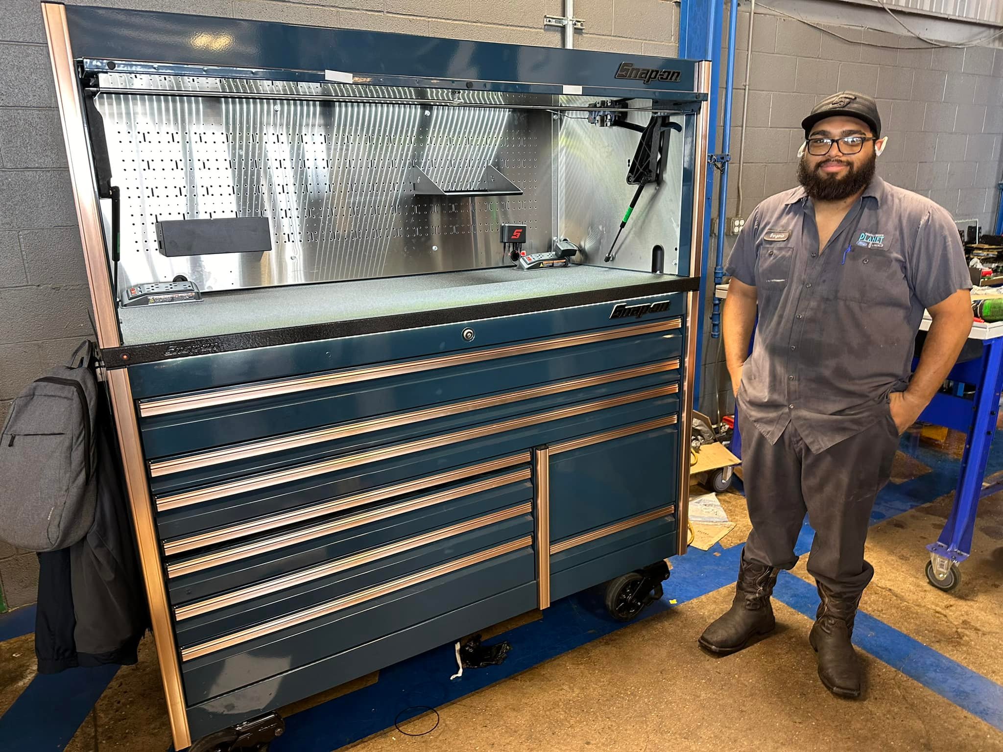 New Snap-on Rollcab in Supersonic Blue and Copper Color Combo