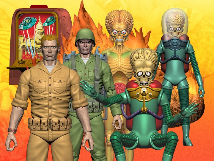 Mars Attacks フィギュア 8点セット まとめ売り Mars Attacks Action Figures and Diorama Sets are available for pre