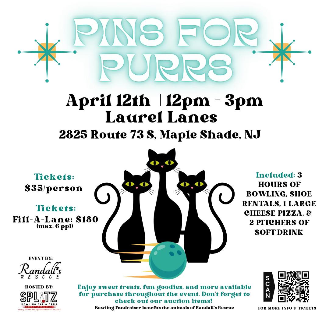 Randall's Rescue Pins for Purrs Bowling Fundraiser
