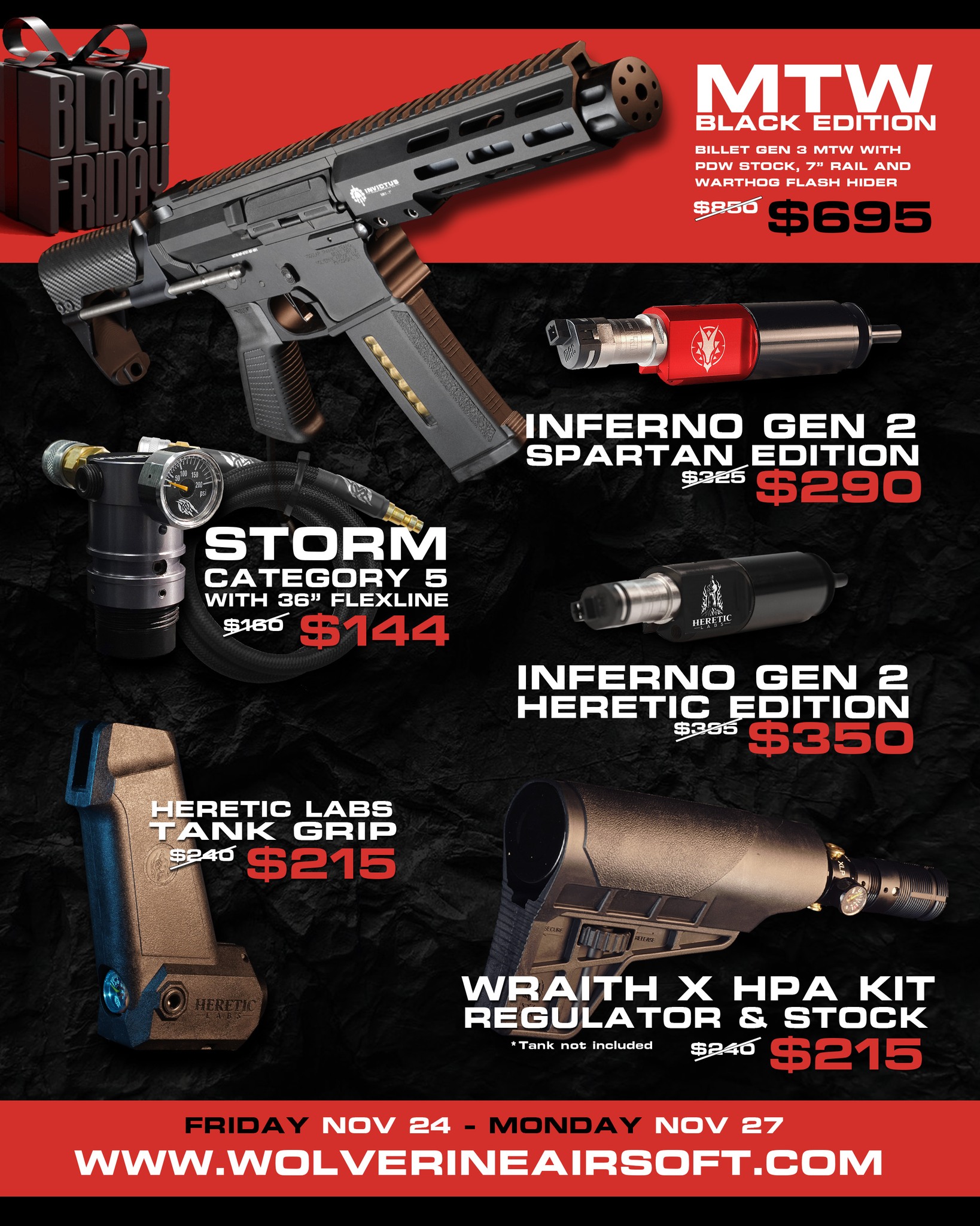 Wolverine - Black Friday thru Monday! Deals on a limited-run MTW