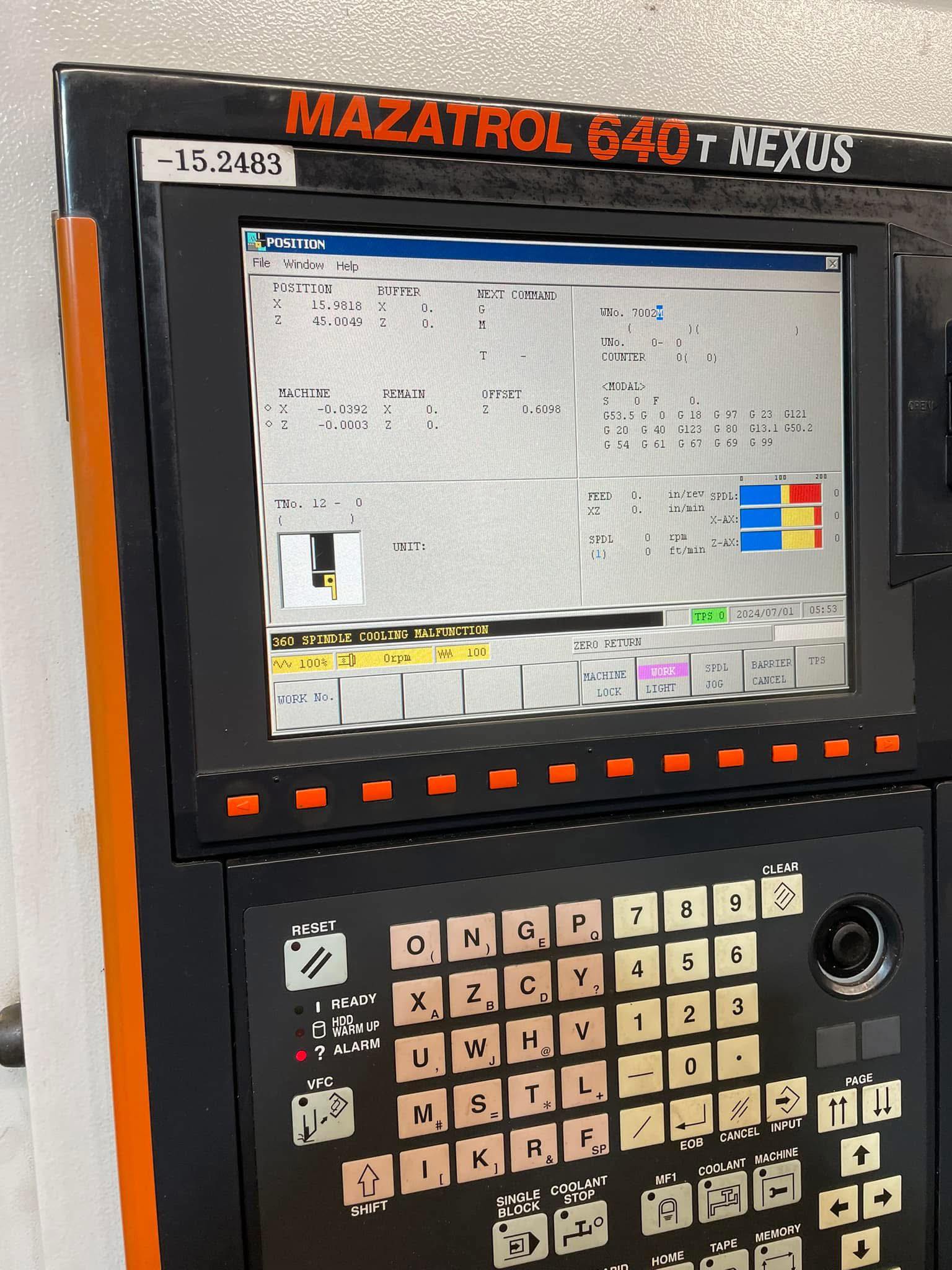 【メルページ】 Why is the spindle cooling pump failing on a Mazak machine?