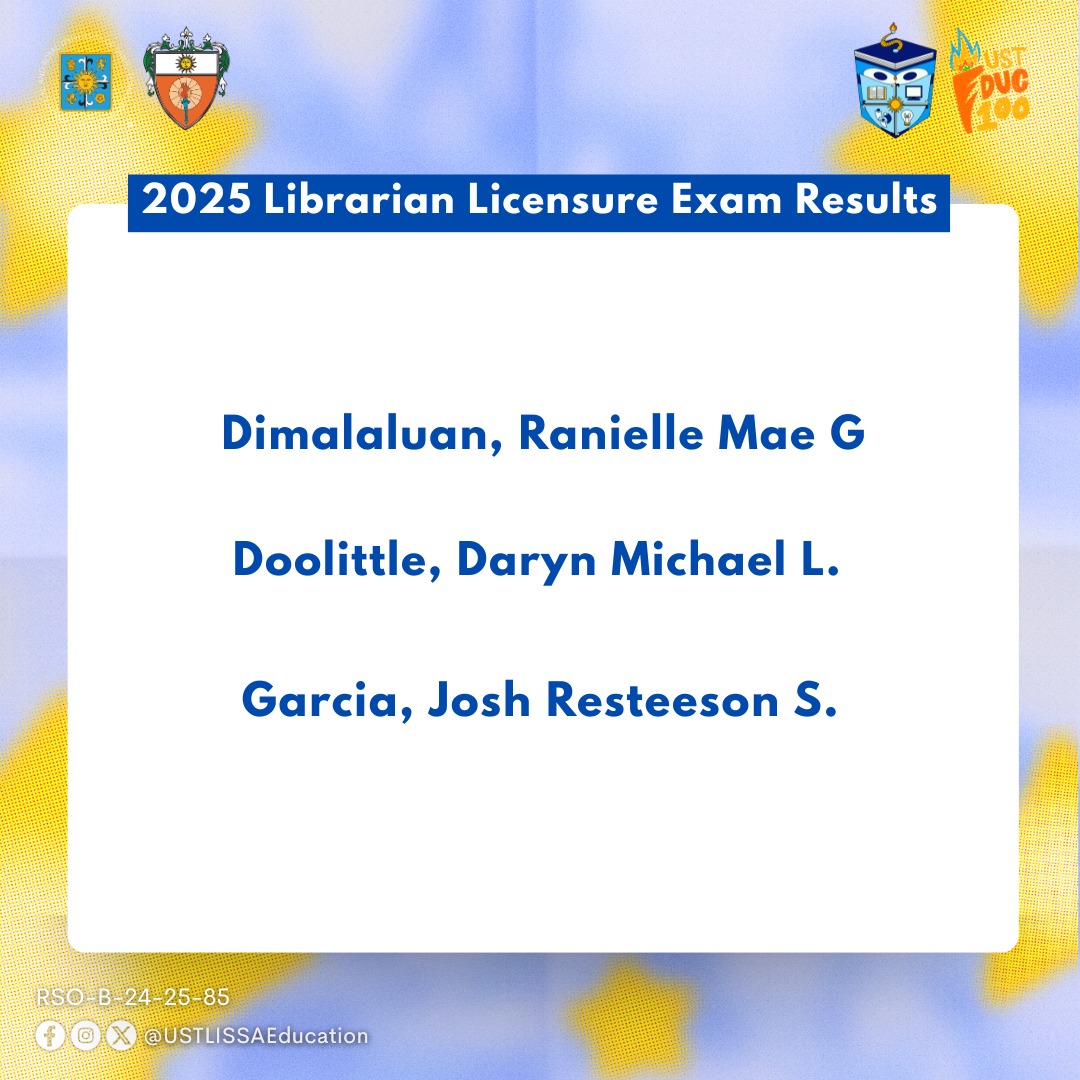 UST Library and Information Science Students' Association added a new ...