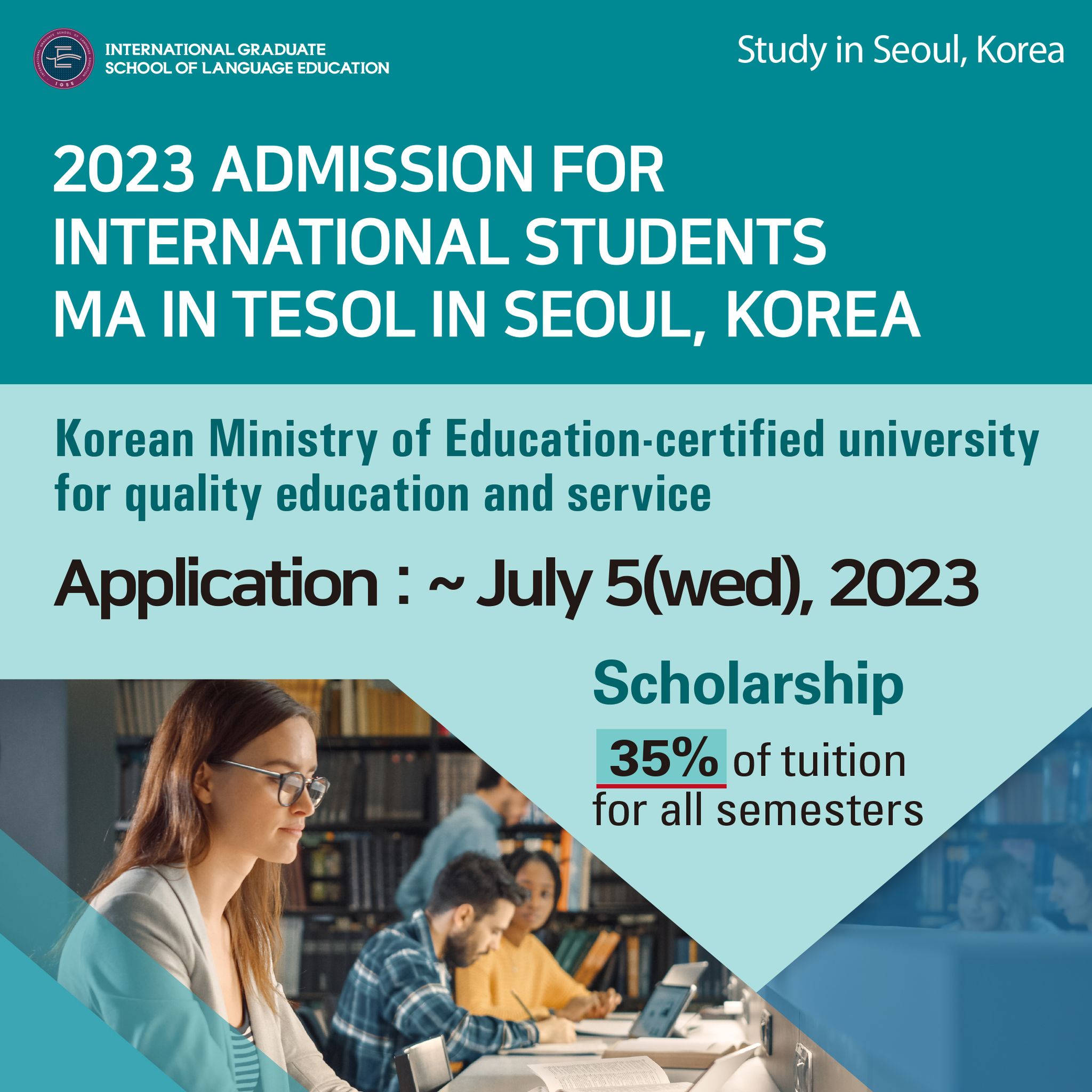 국제언어대학원대학교 - 2023 Fall Master’s Degree in TESOL. Seoul,...