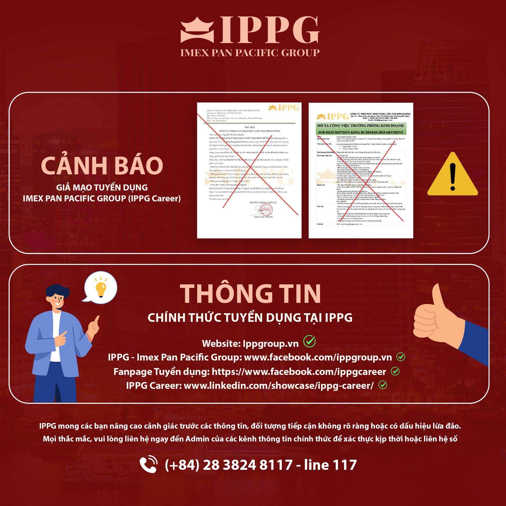 ⛔ ⚠️ CẢNH BÁO LỪA ĐẢO ⚠️... - IPPG - Imex Pan Pacific Group | Facebook