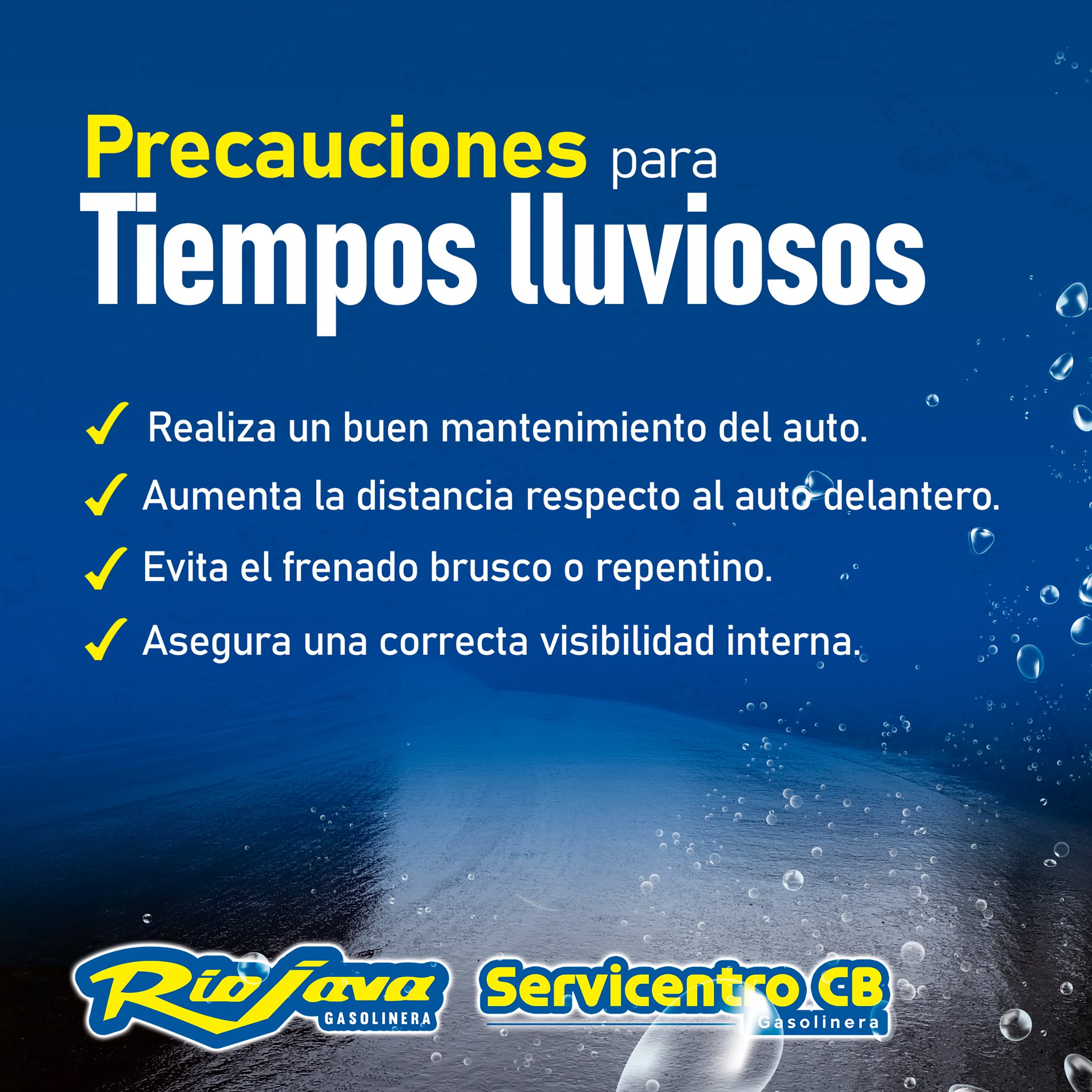 ¡Sigue estos consejos... - Compañía Río Java y Servicentro CB | Facebook