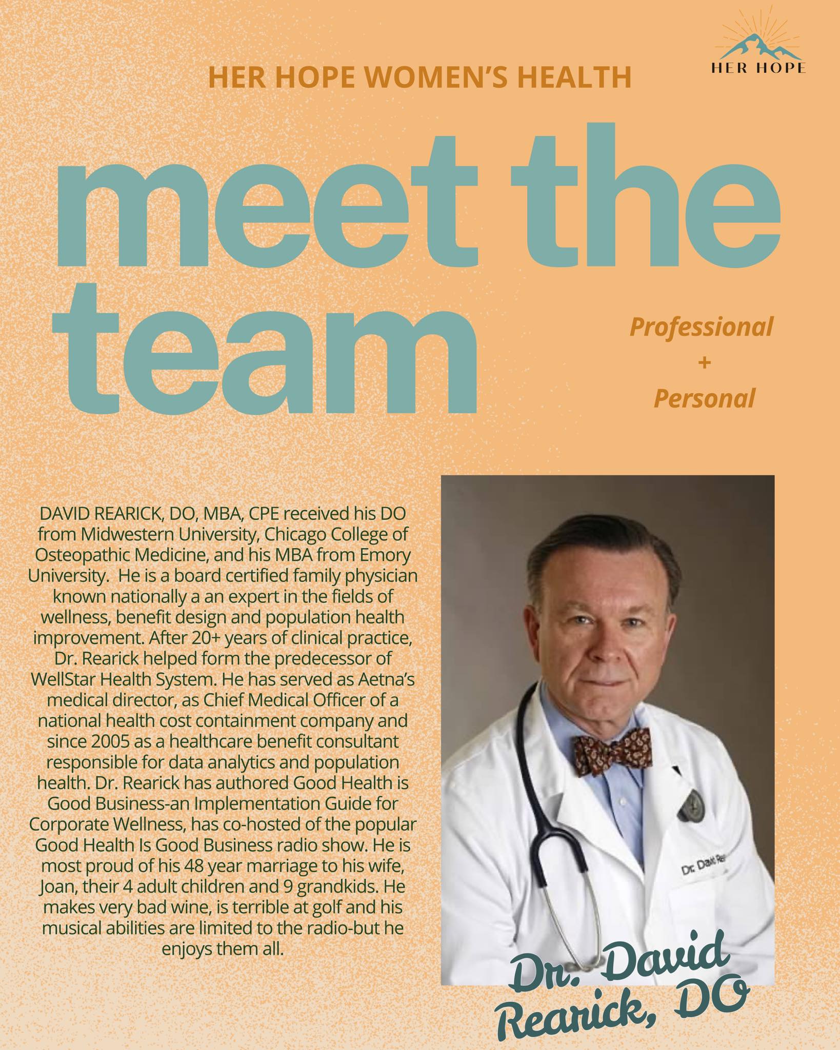 Her - Meet the Team at Her Hope Women’s Health As we prepare to open ...