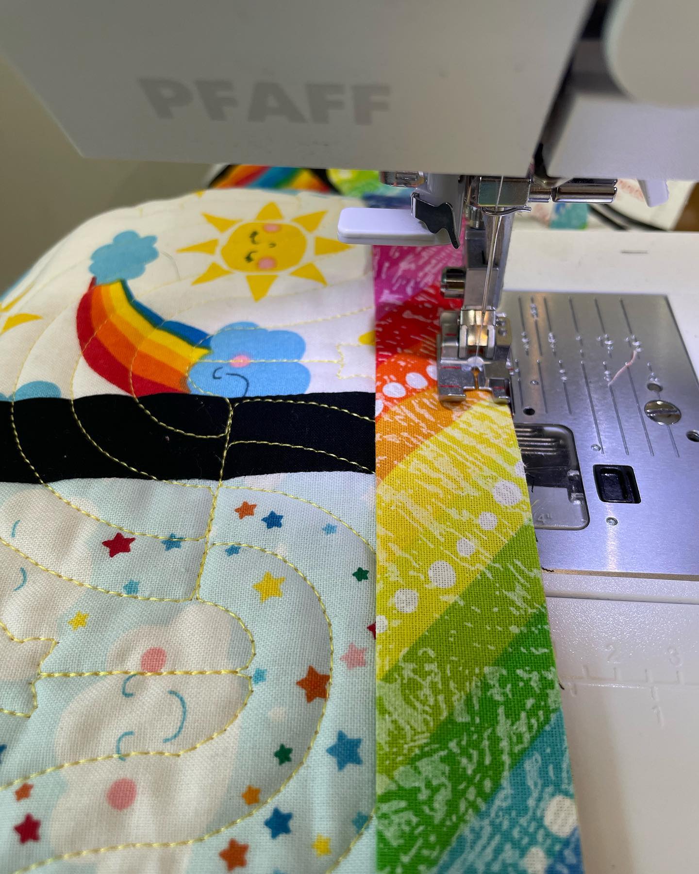 The rainbow stars quilt is back... - Homemade by Jen Graham