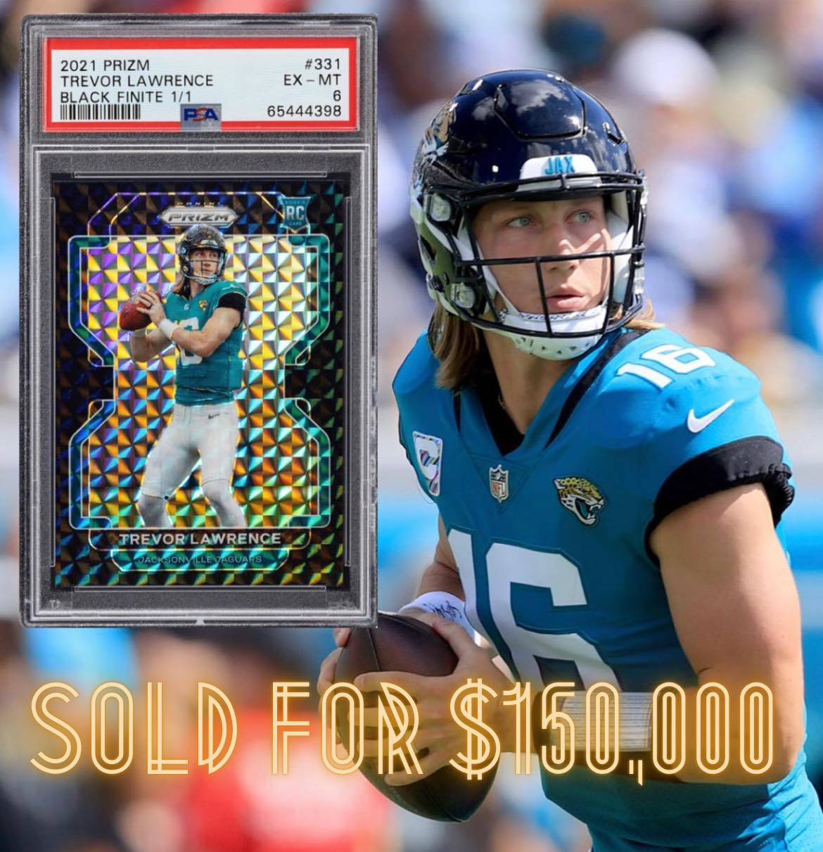 The most expensive Trevor Lawrence card ever sold. 2021 Panini