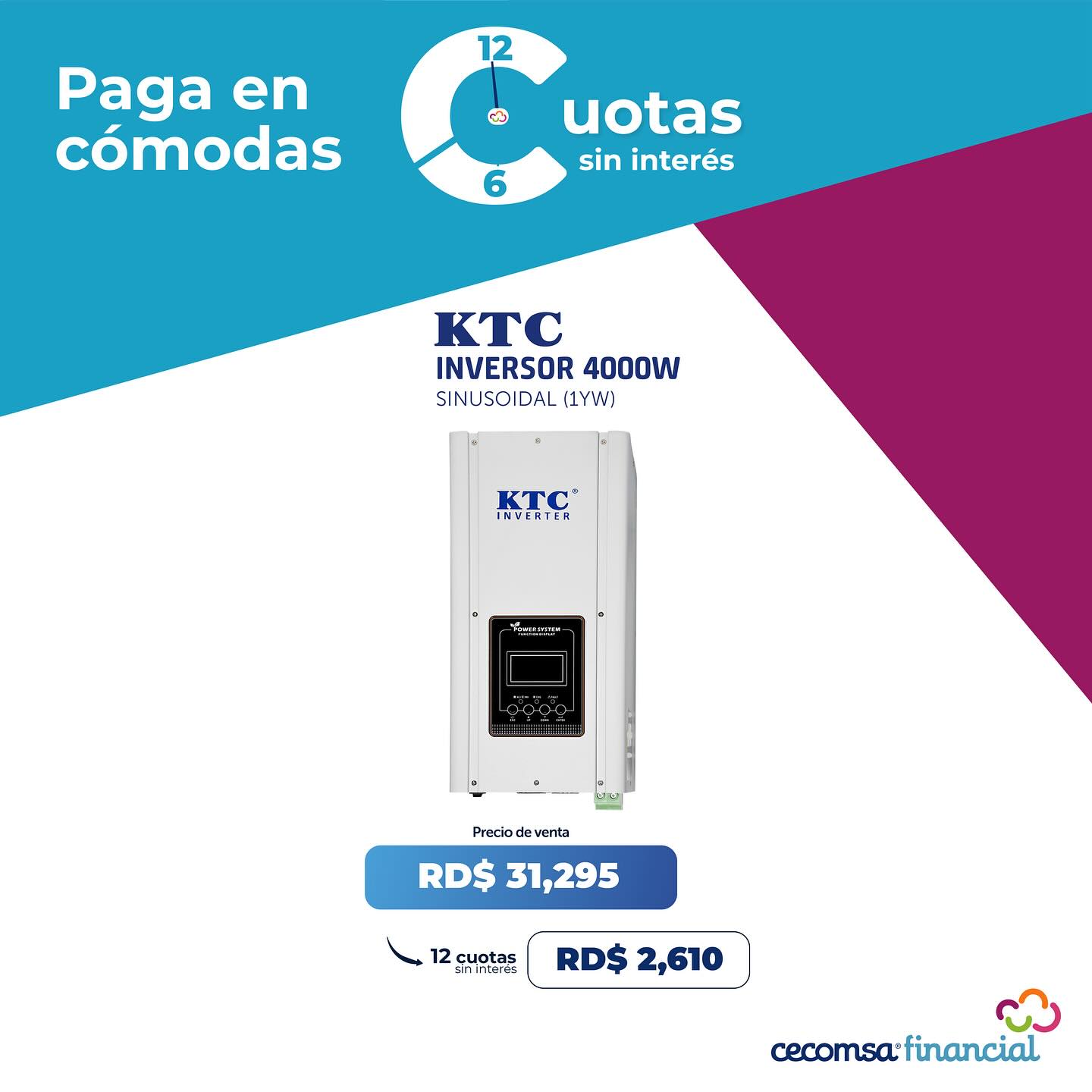 CECOMSA - ¡Invierte en comodidad con los inversores KTC! 🌟... | Facebook