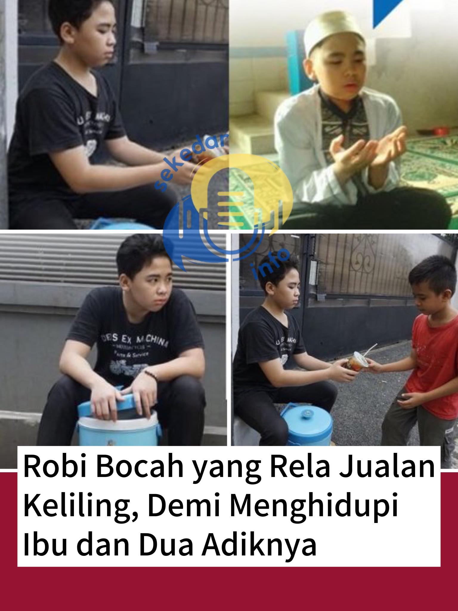 Sekedar - Sehari-harinya, Robi mencari uang dengan cara berdagang es ...