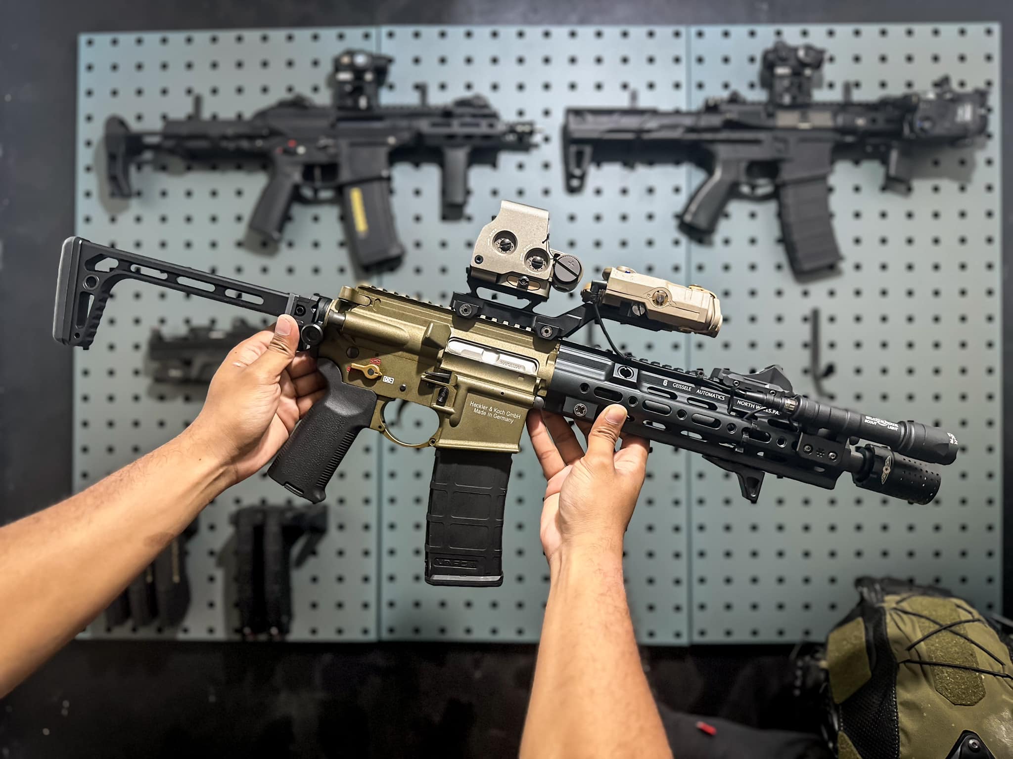 HK416 short stroked. Before. After