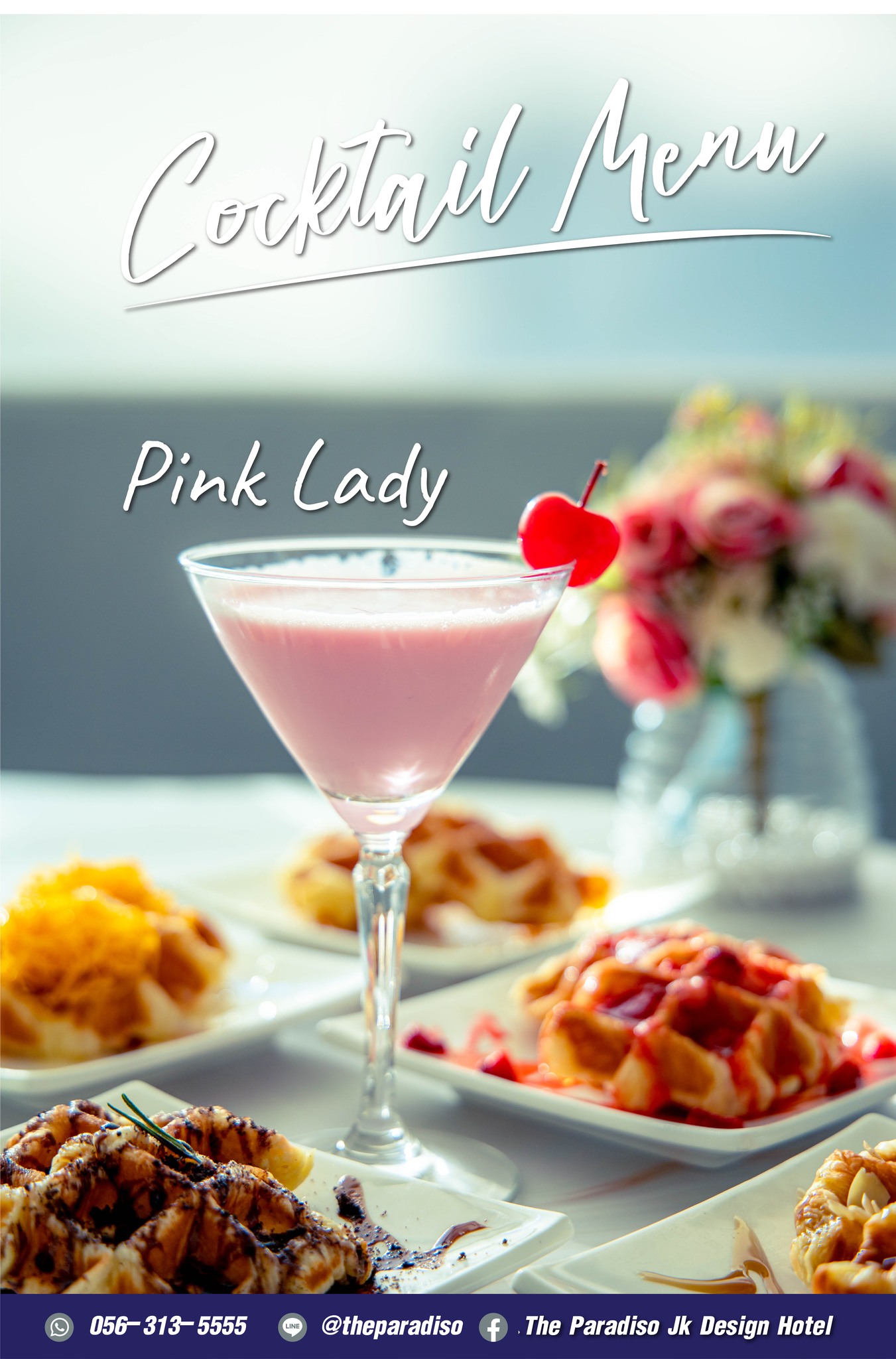 Cocktail Menu : Pink Lady... - The Paradiso Jk Design Hotel