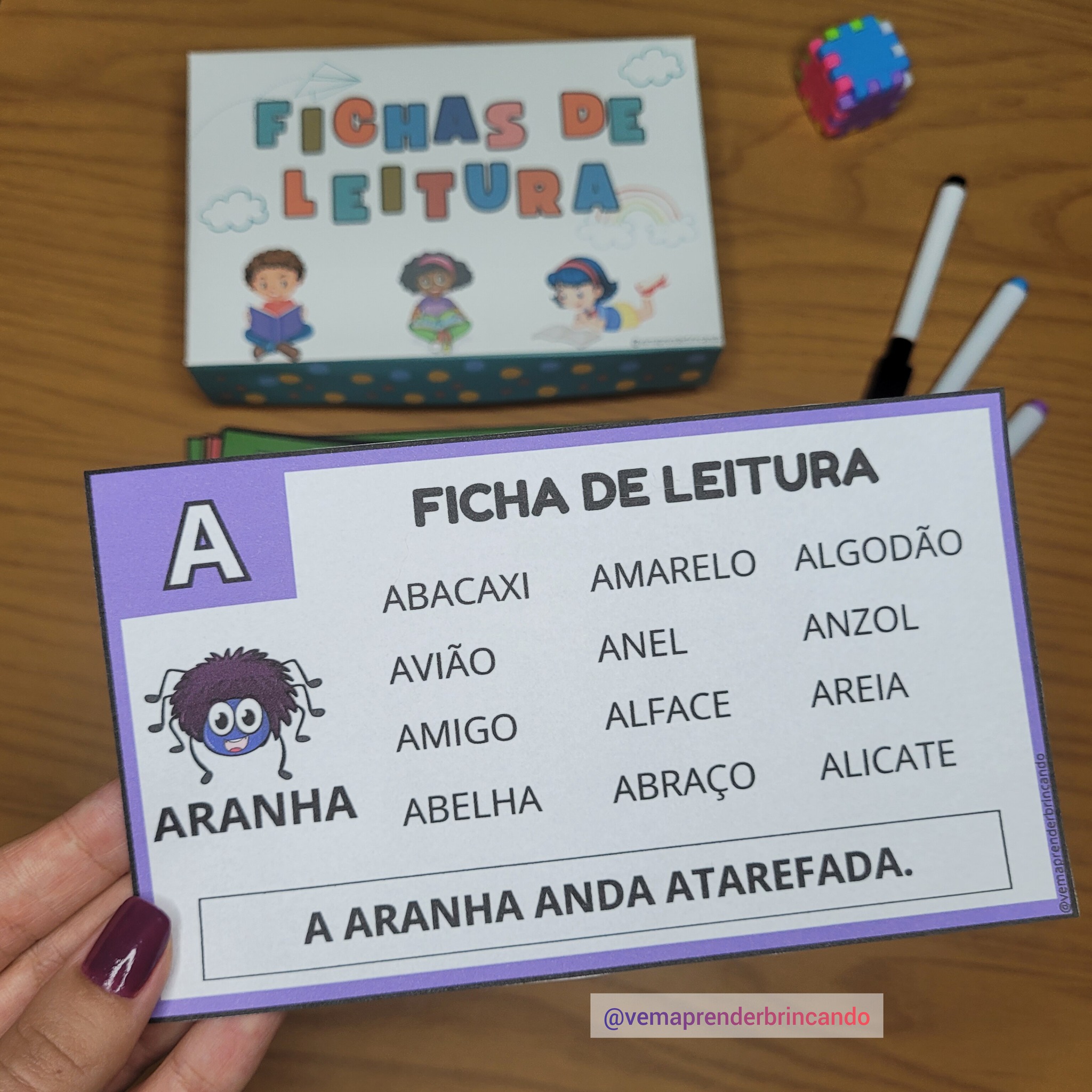 Fichas de Leitura do Alfabeto 📖... - Vem Aprender Brincando