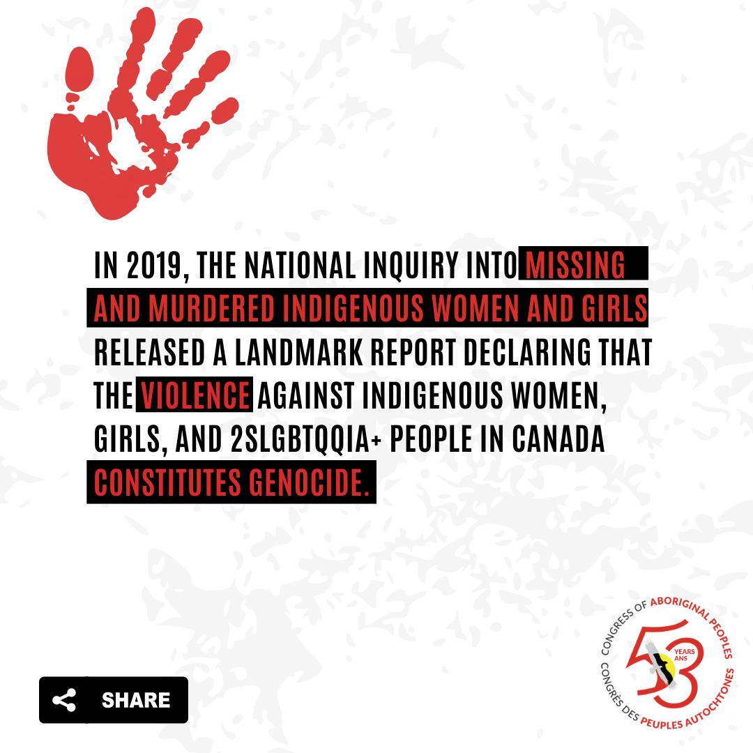 CAP - ️ In 2019, the National Inquiry into Missing and...