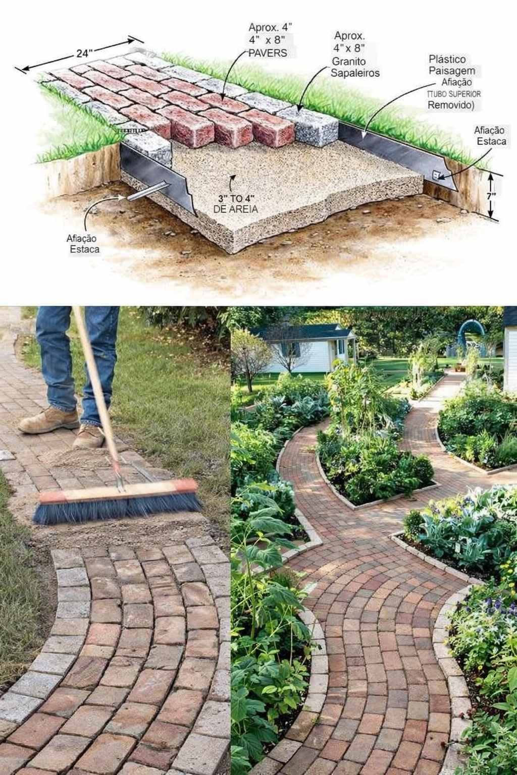 Grow - Building a Durable and Attractive Brick Garden Path A brick or ...