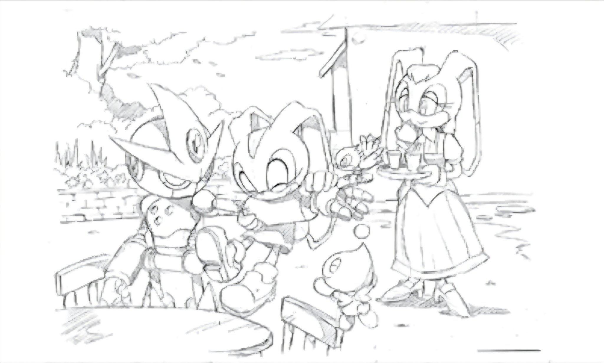 Sonic The Hedgehog Fans | Advance 3 ending artwork by yuji uekawa ...