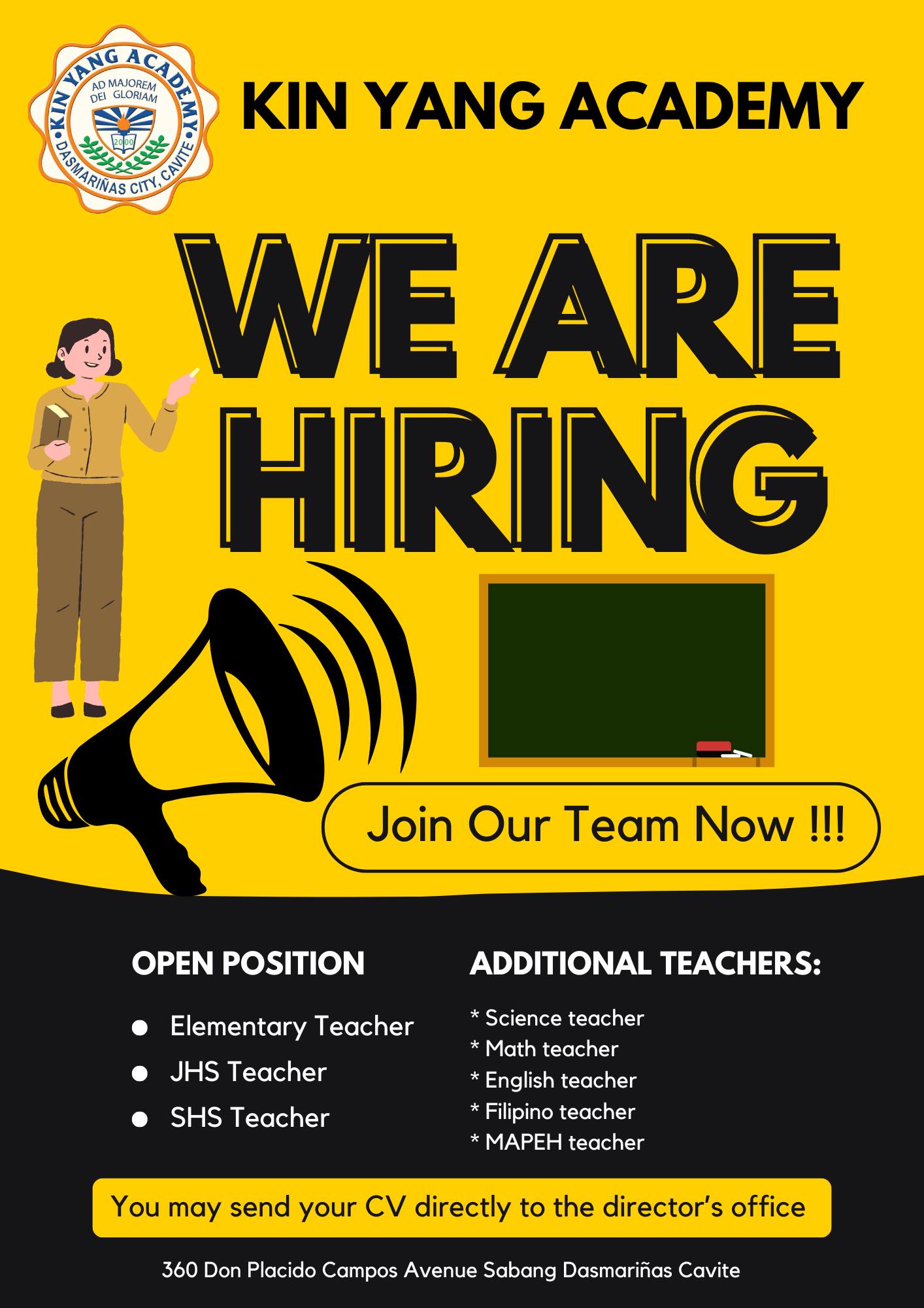 Apply now! - Kin Yang Academy, Inc.