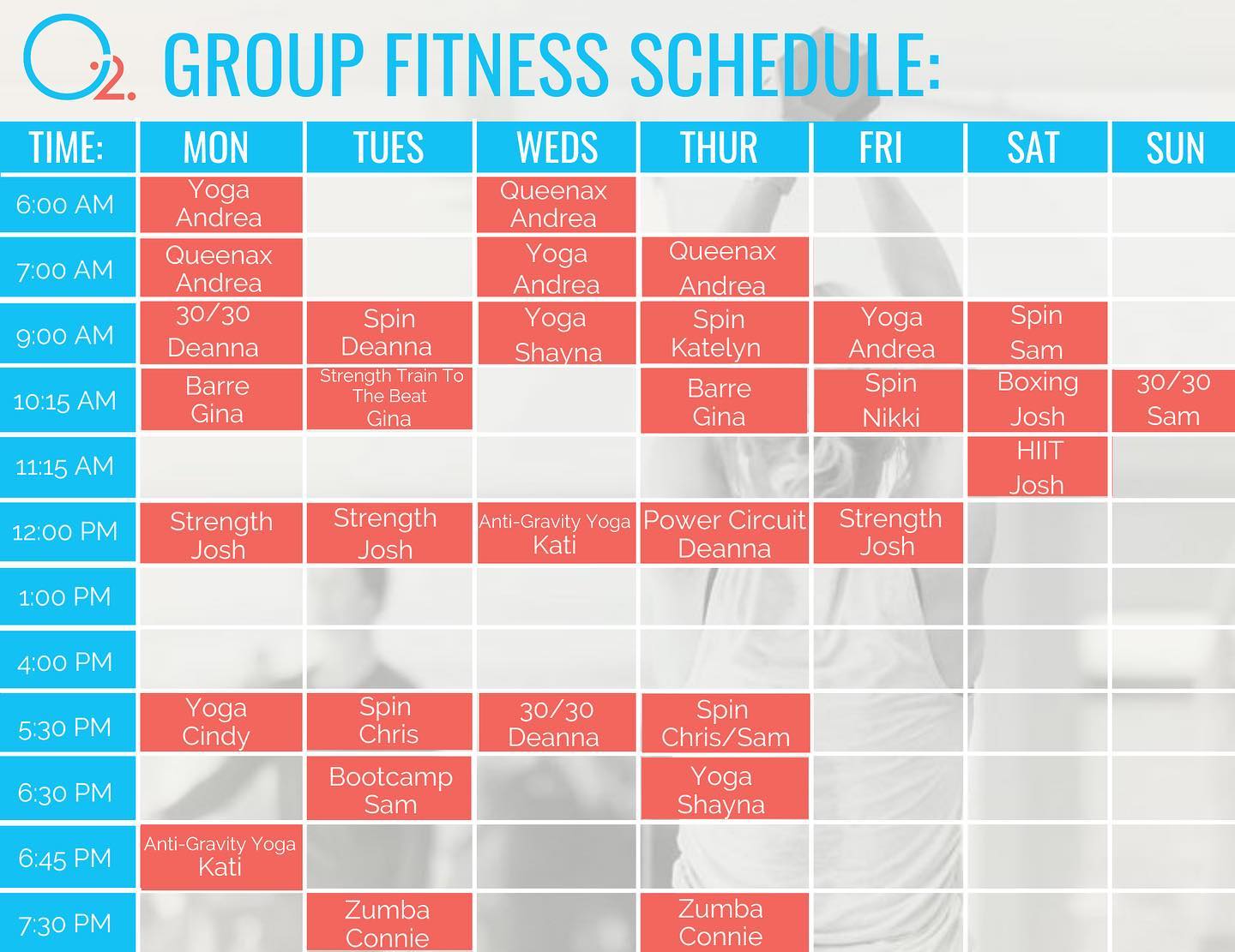O2 Wellness - Our Fall Class Schedule is set to start... | Facebook