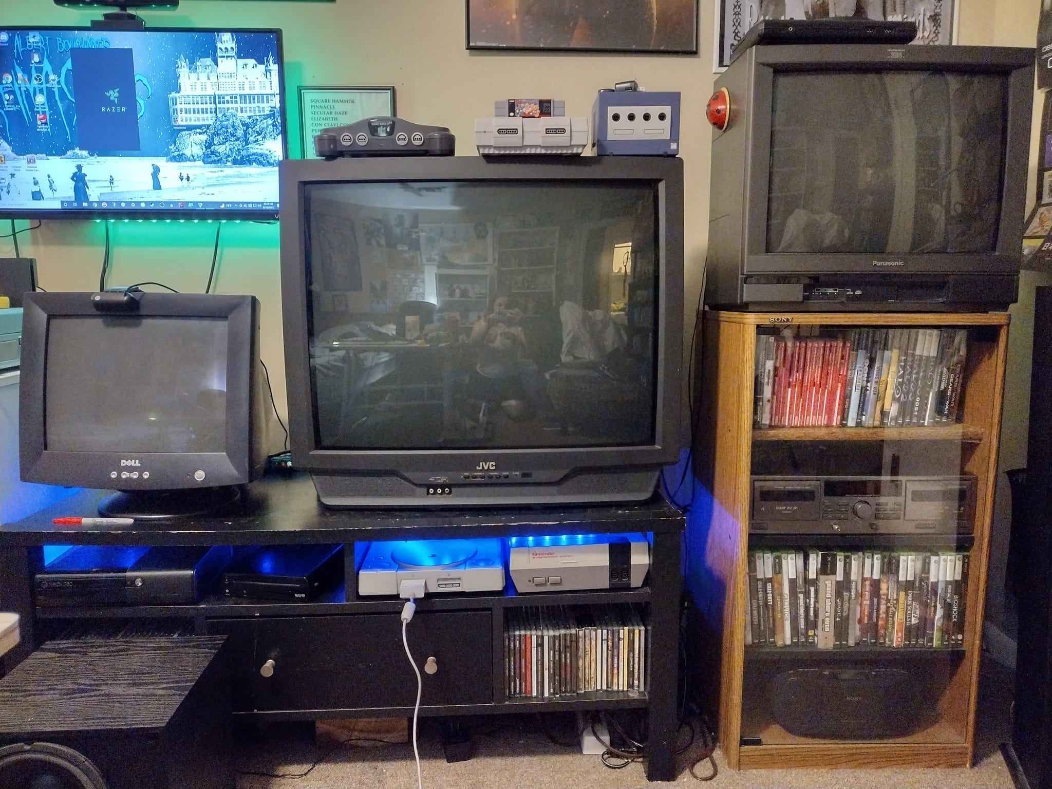 Set up my Beautiful JVC Av-36020 at my new place!