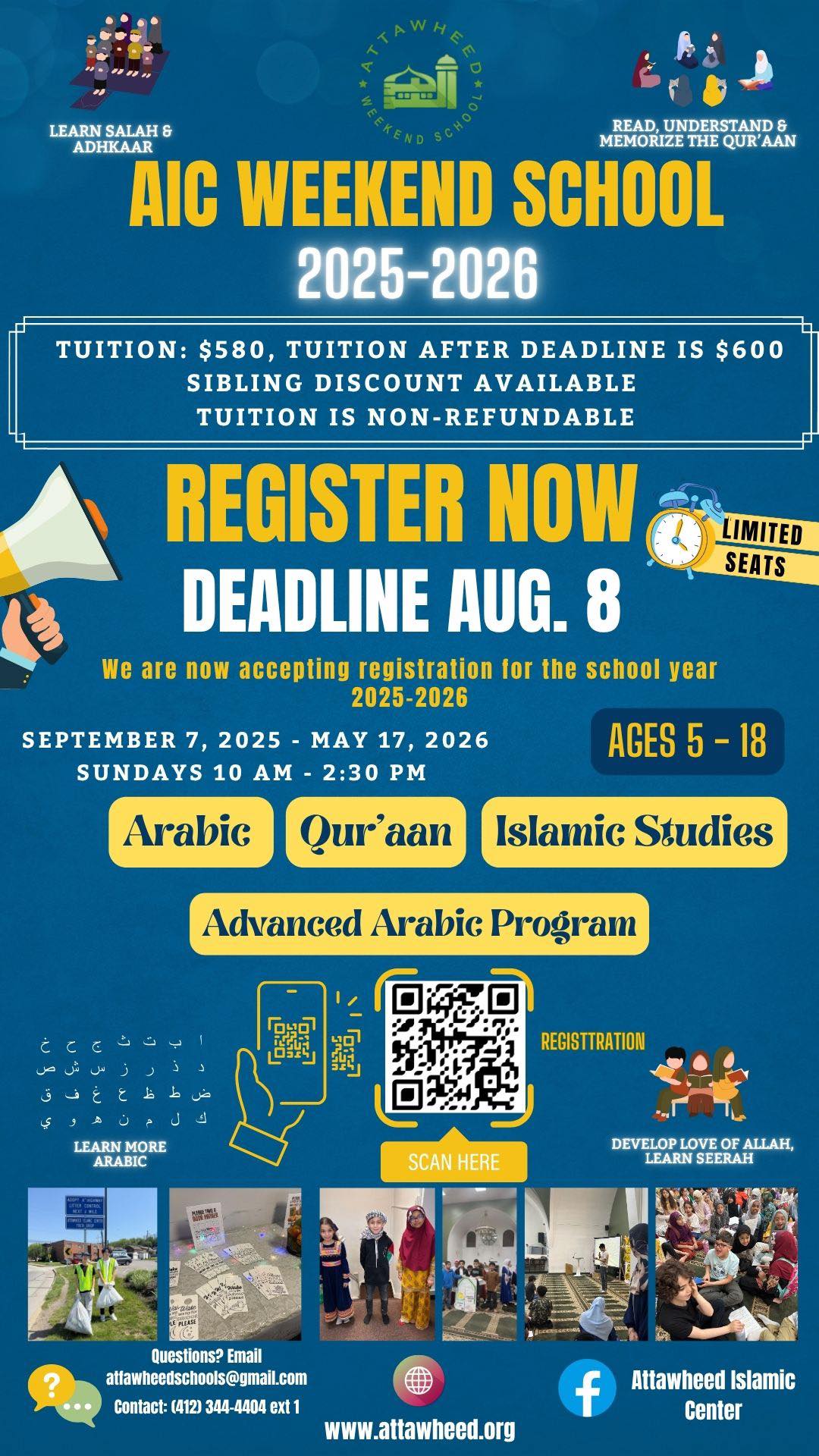 Attawheed - 🌟 Weekend School Registration for 2925-2026 is now open! 🌟 ...