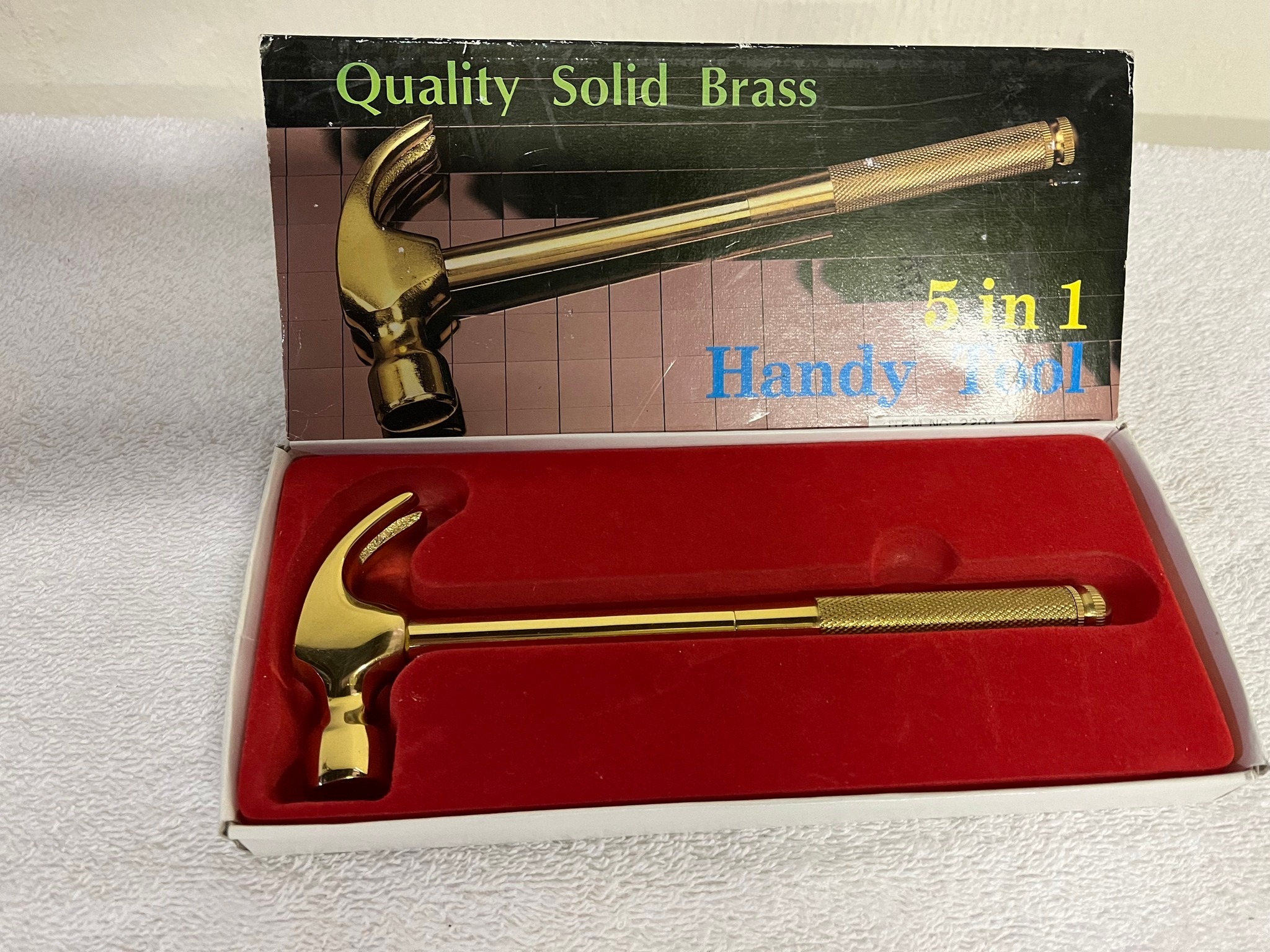 Solid Brass 5 in 1 Handy Multi Tool Paper Weight - Hand Tools 