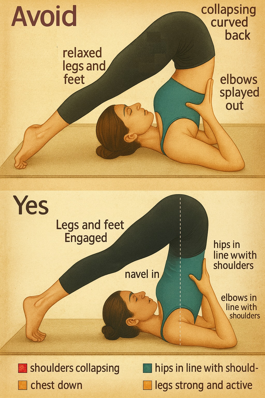 Exercise Guide - Avoid / Yes (Inversion posture form... | Facebook