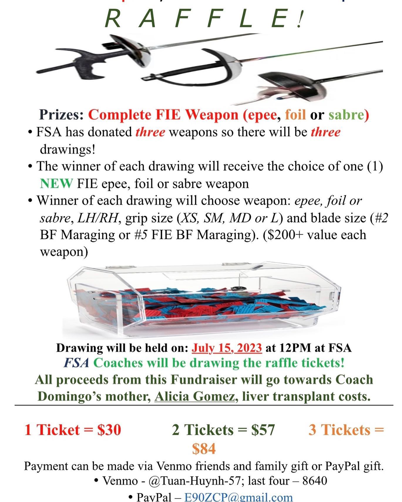 Take a stab at this raffle! An... - Fencing Sports Academy