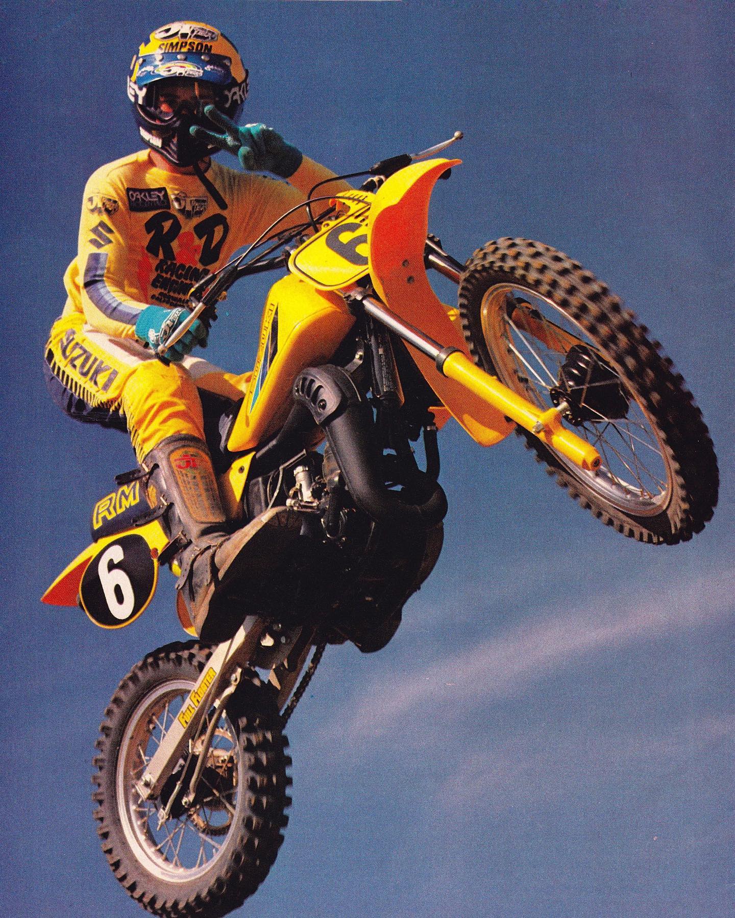 1983 Larry Brooks on Mini Cycle magazine's new Suzuki RM80D