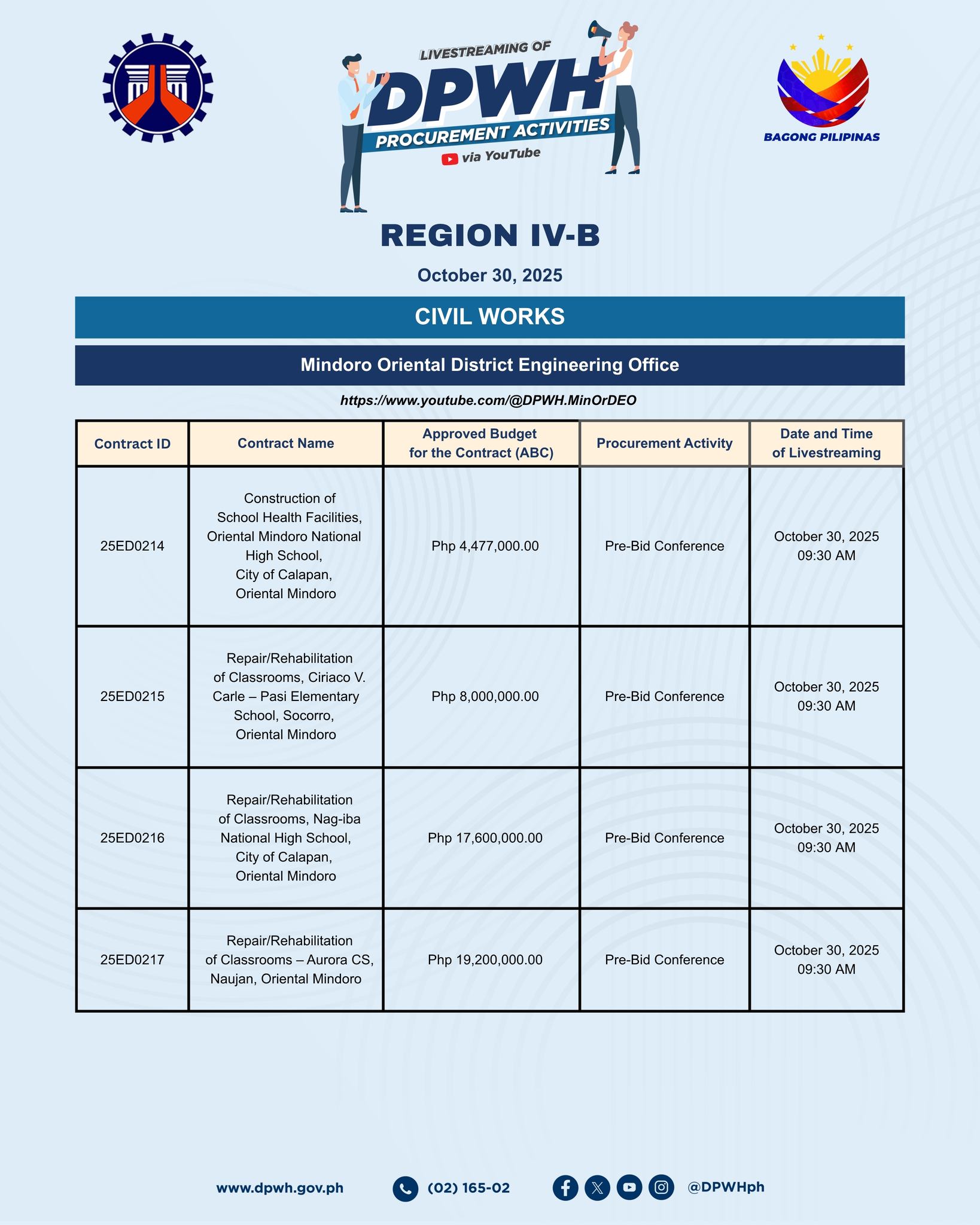 DPWH - 📣𝐃𝐏𝐖𝐇 𝐏𝐑𝐎𝐂𝐔𝐑𝐄𝐌𝐄𝐍𝐓 𝐀𝐂𝐓𝐈𝐕𝐈𝐓𝐘 𝐋𝐈𝐕𝐄𝐒𝐓𝐑𝐄𝐀𝐌𝐈𝐍𝐆 𝐀𝐃𝐕𝐈𝐒𝐎𝐑𝐘📣 Please be ...