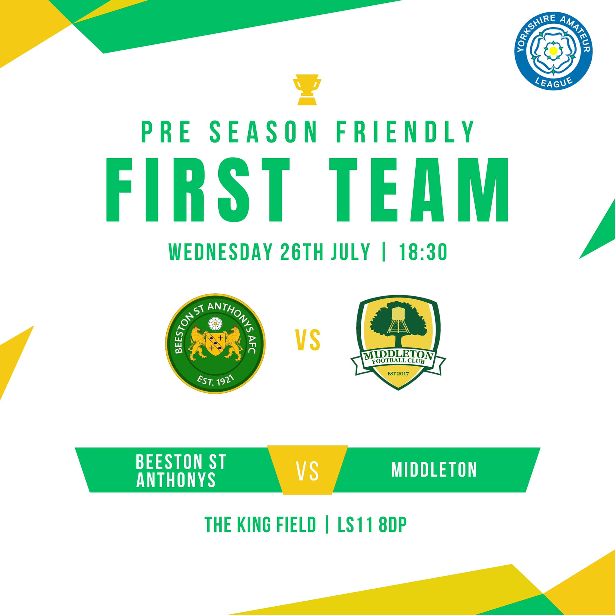 Middleton FC - The First Team continue their Pre Season...