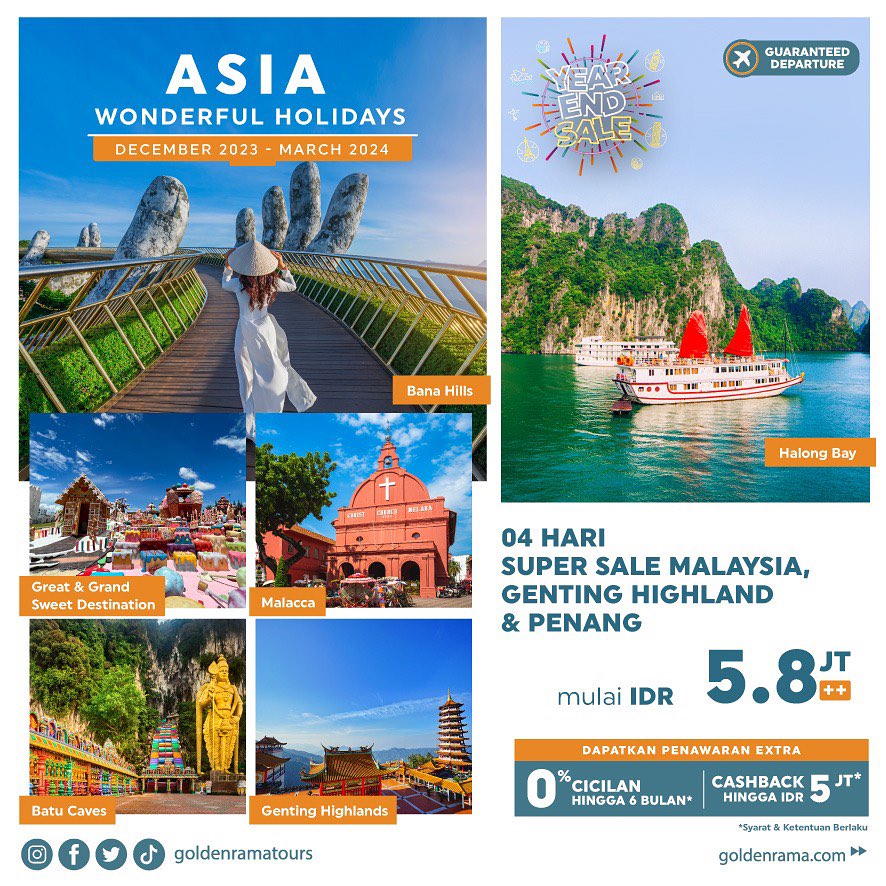 Nikmati ragam pesona destinasi wisata... - Golden Rama Tours | Facebook